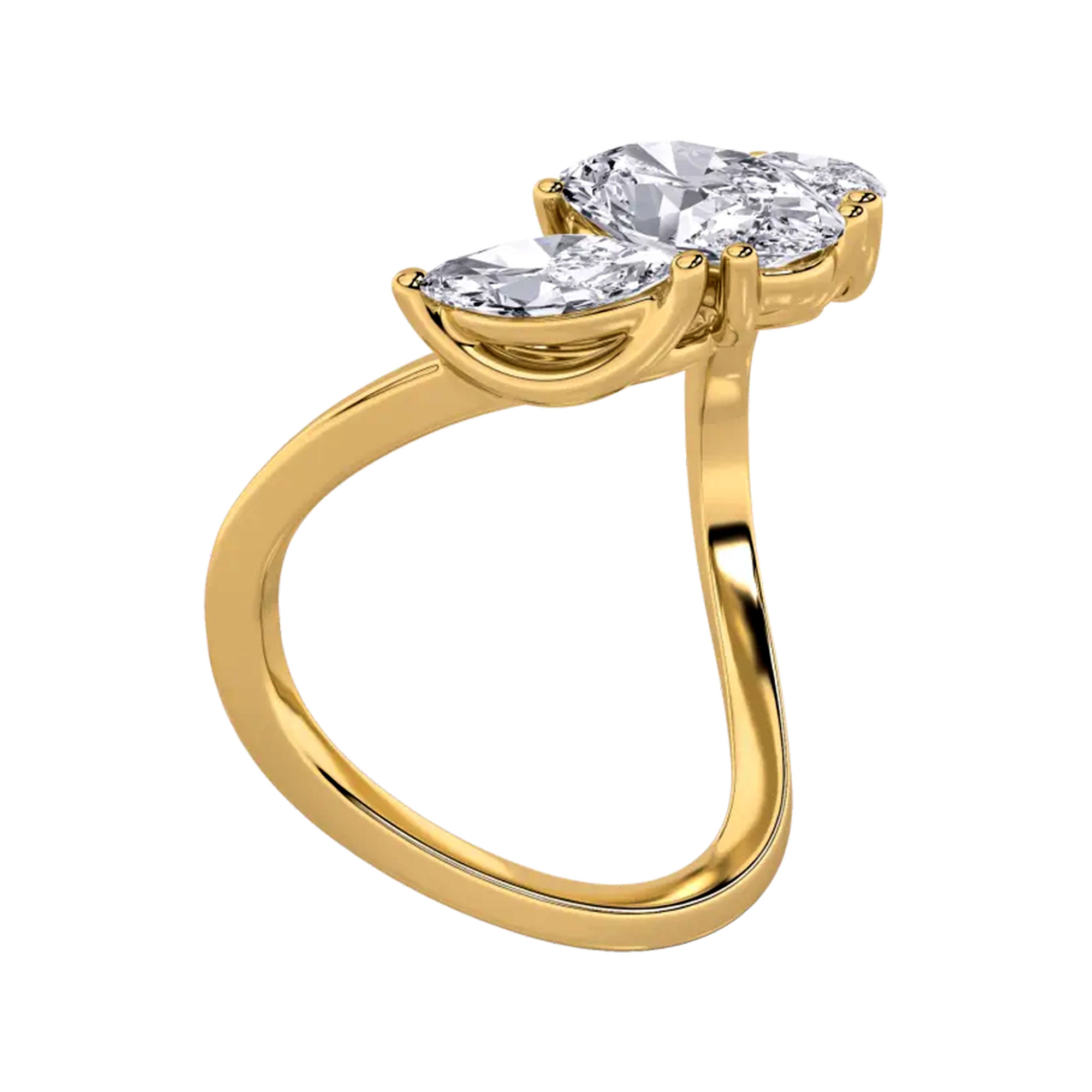 Graceful Curve Vanki Ring hover