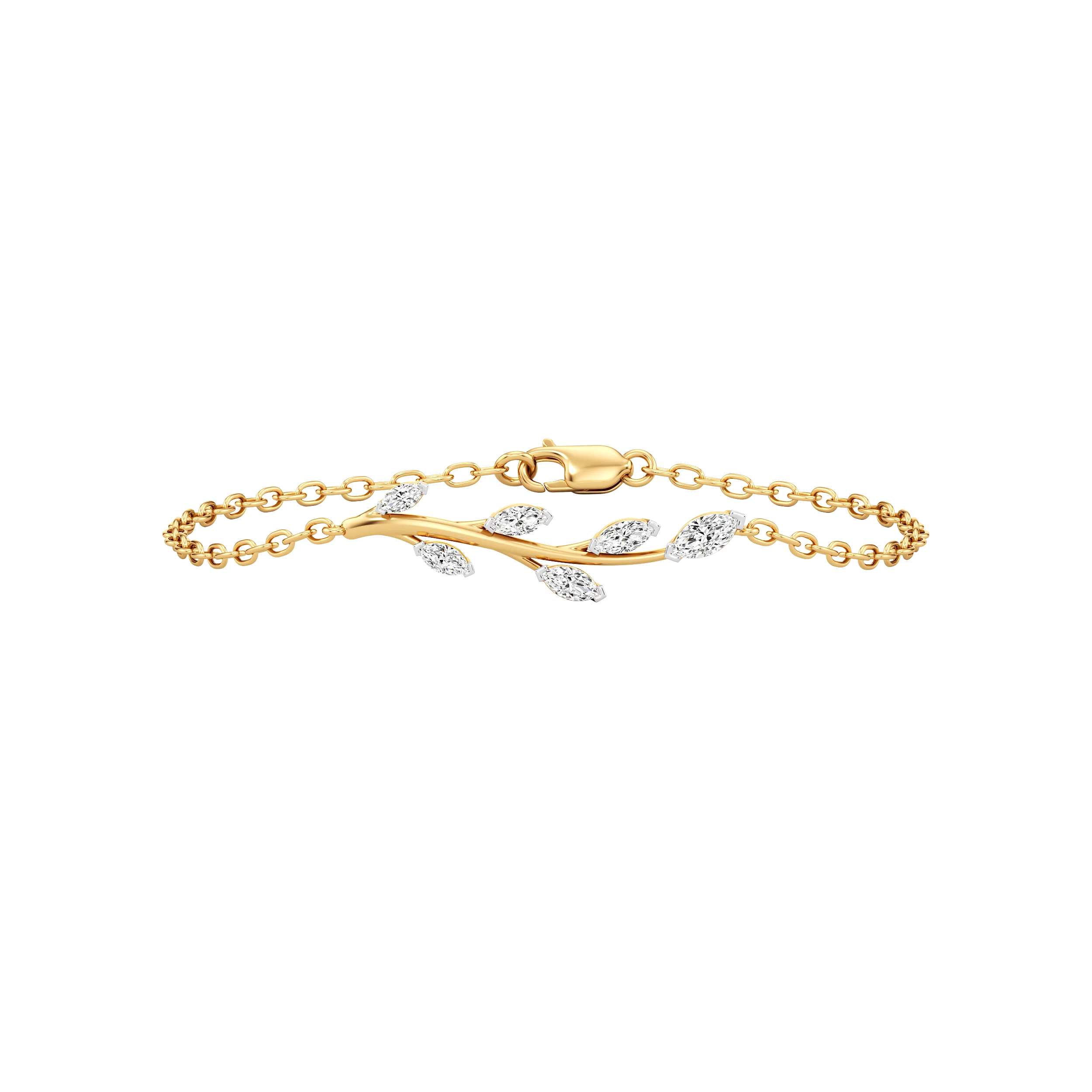 Leafline Marquise Diamond Bracelet