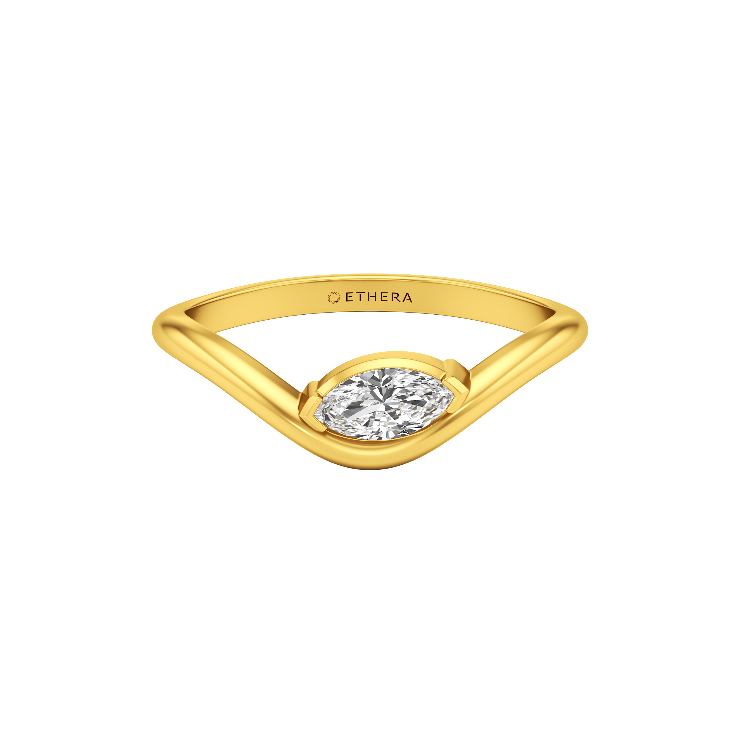 Wavehold Solitaire Ring 0