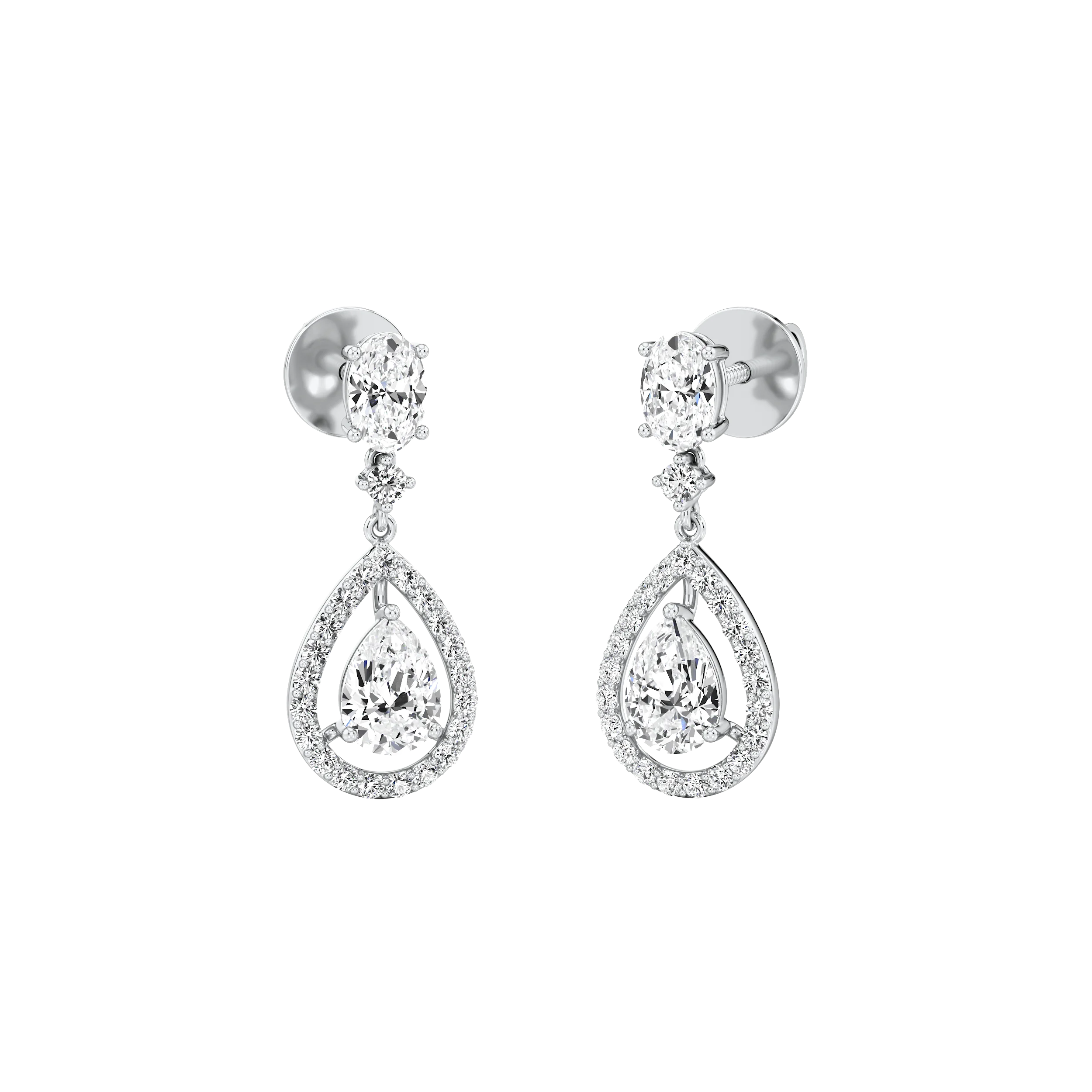 Celeste Drop Diamond Earrings 3