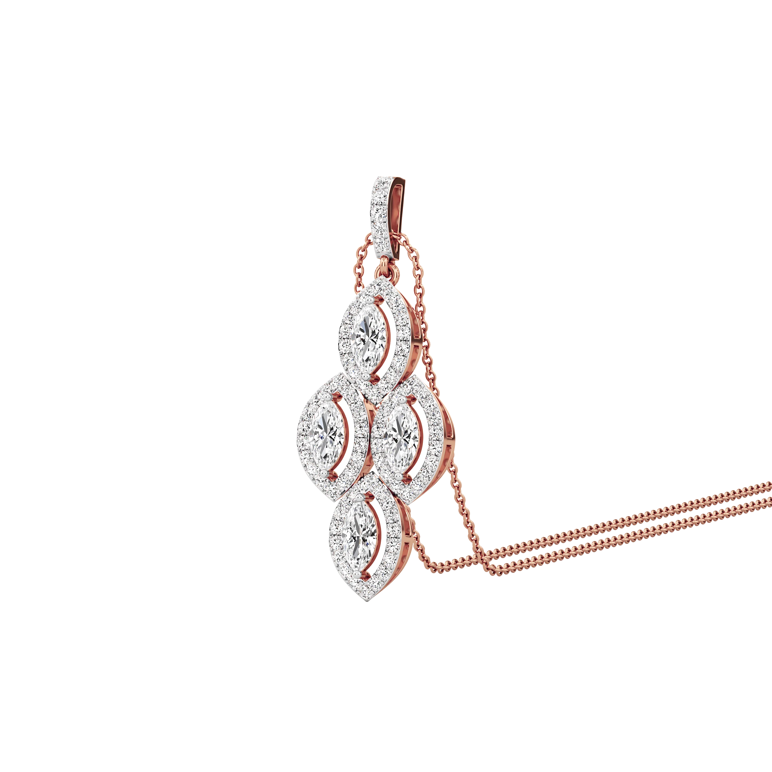 Quadra Bloom Diamond Pendant 6