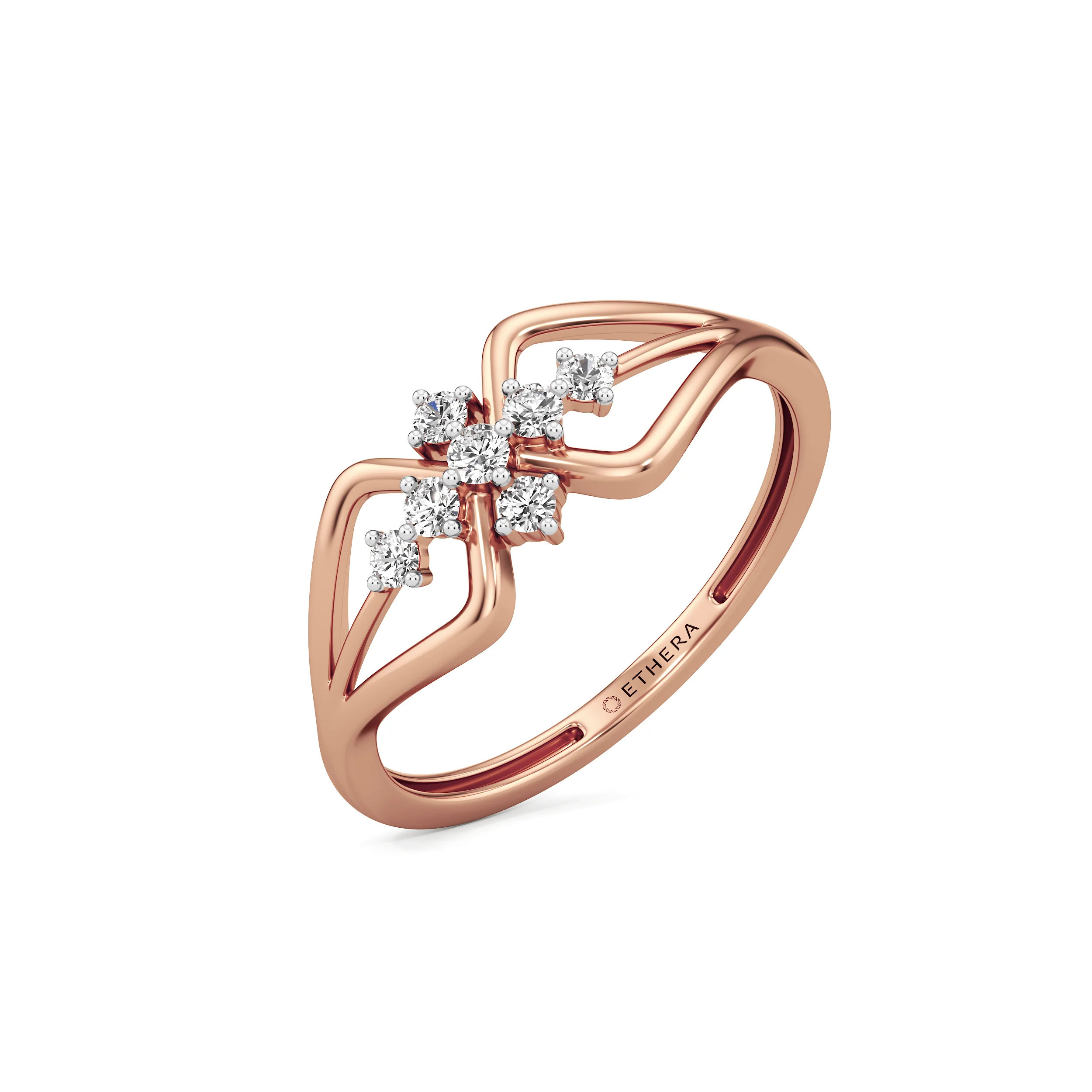 Petal Weave Diamond Ring 15