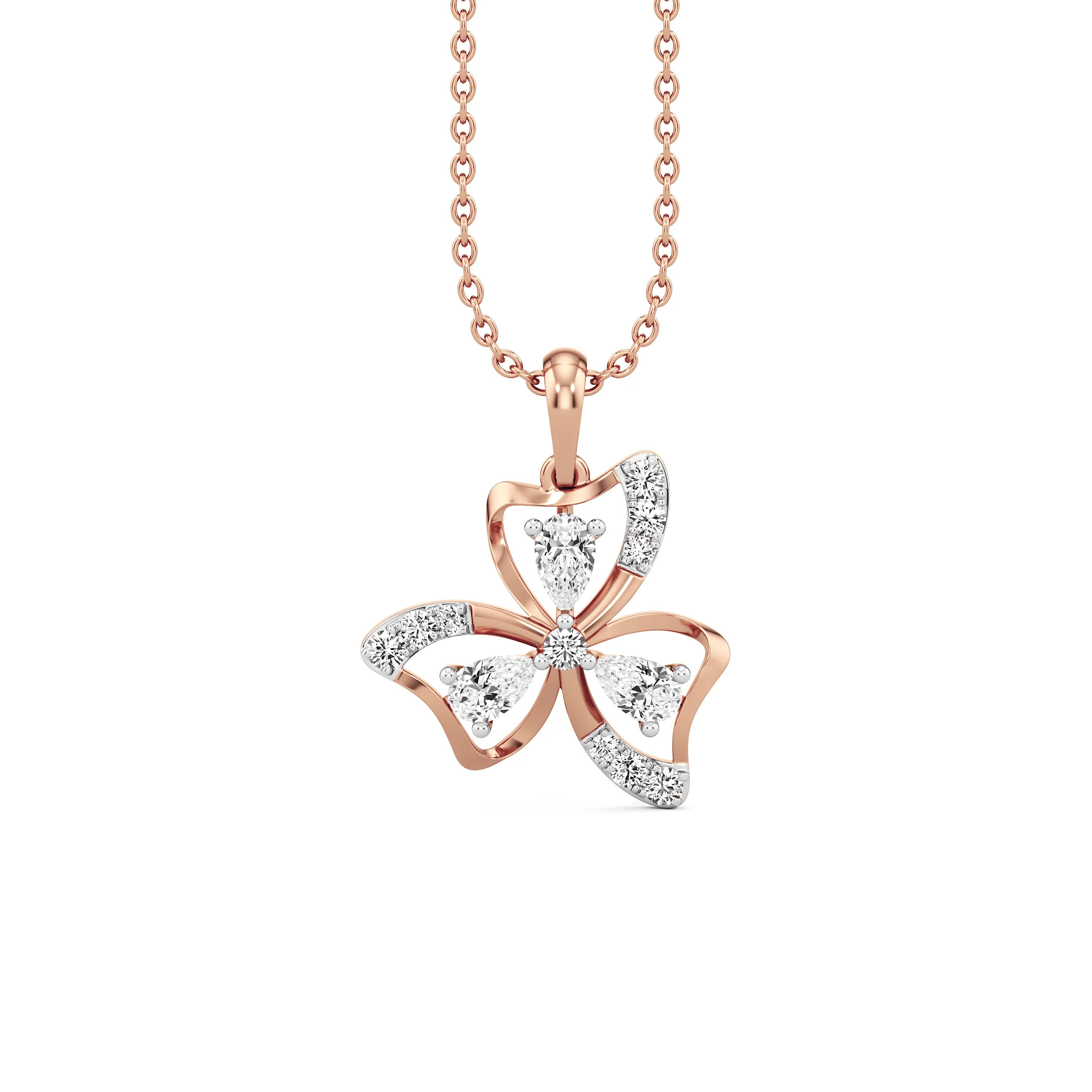 Petal Poise Diamond Necklace 8