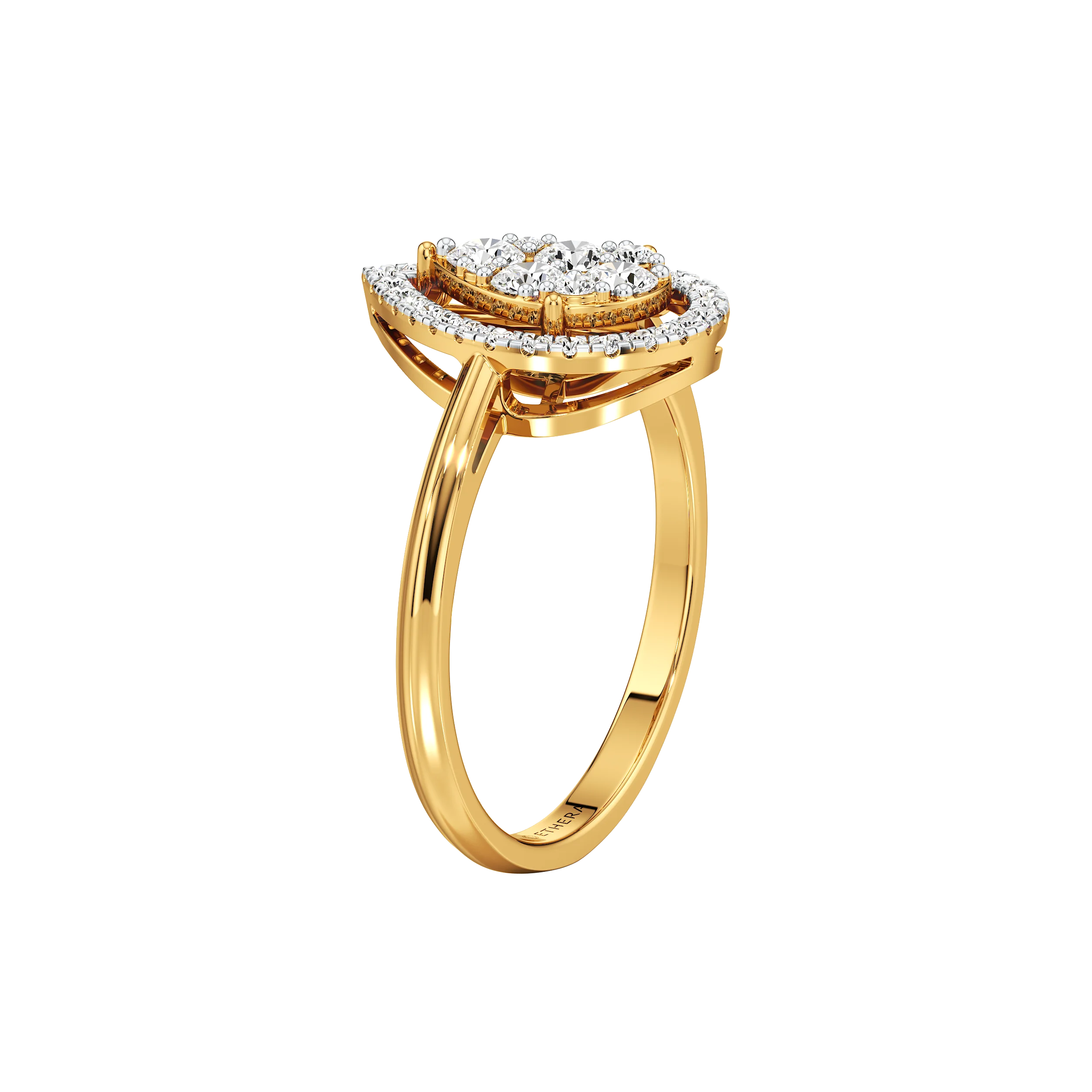 Gleaming Cluster Halo Ring 5