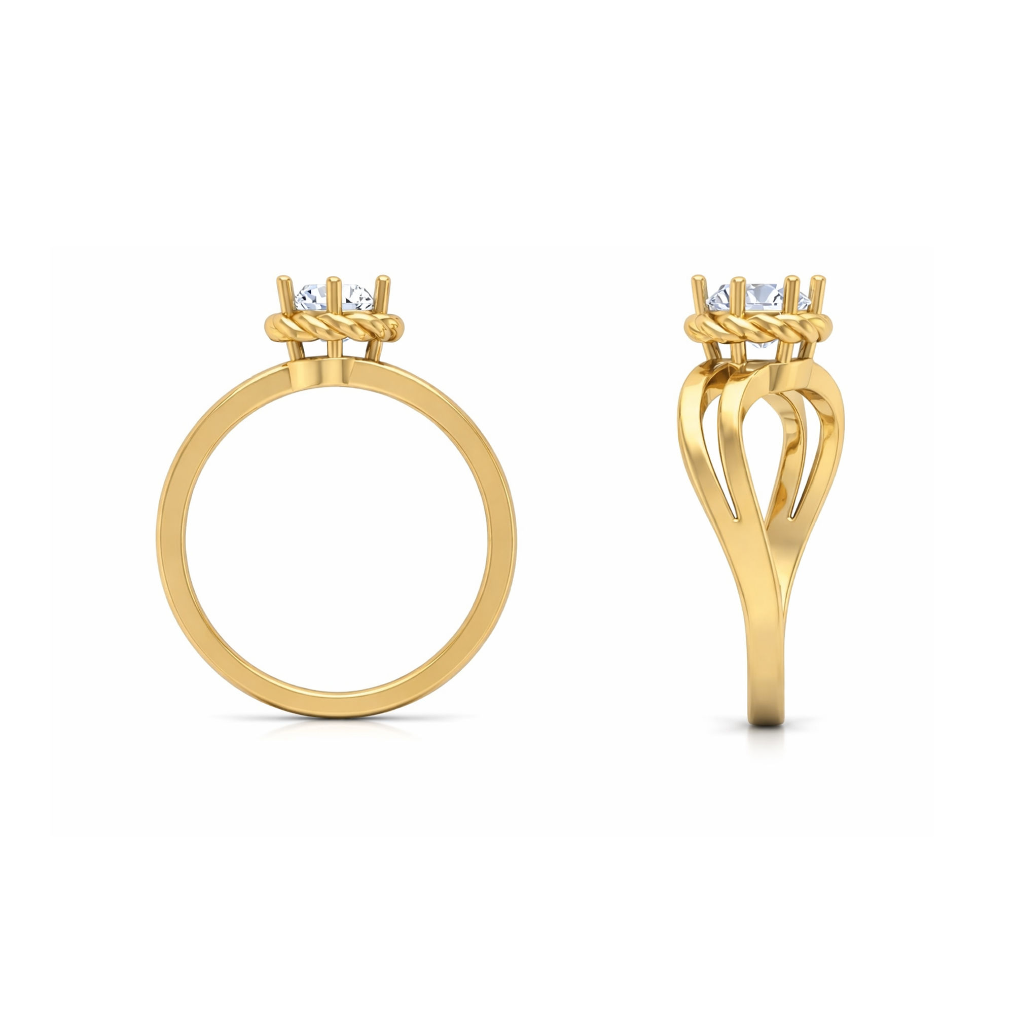 Twisthalo Solitaire Ring 2