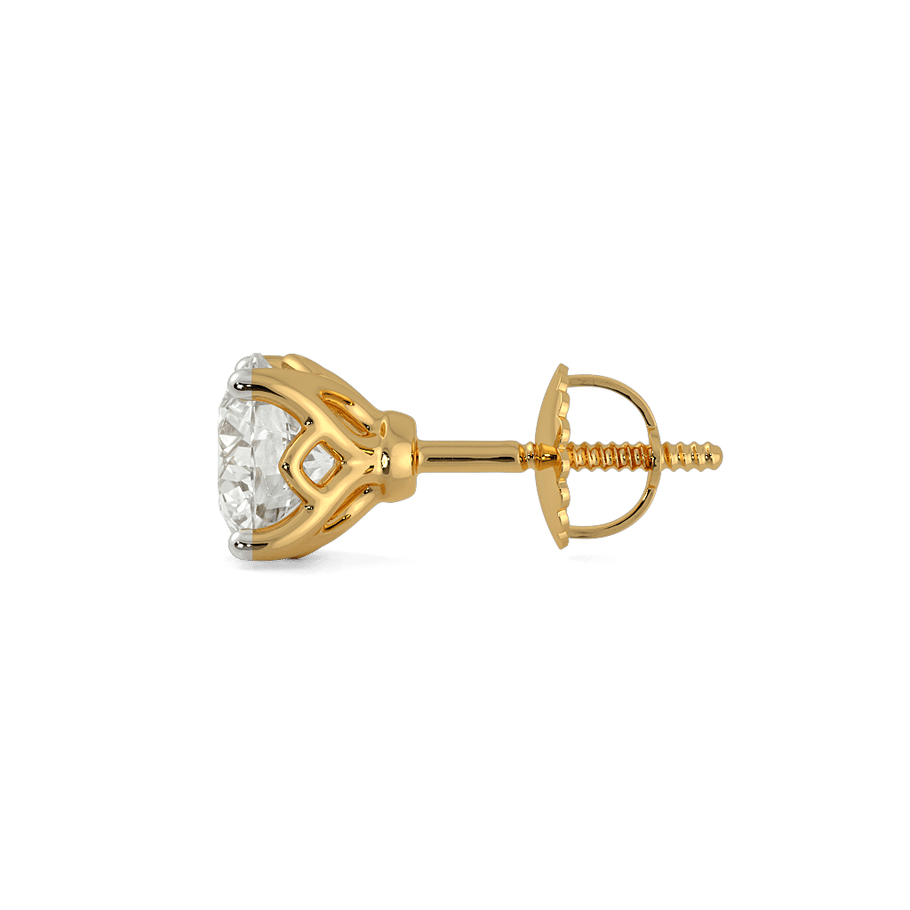 Diamond Crest Stud Earrings - 2 Carats 3