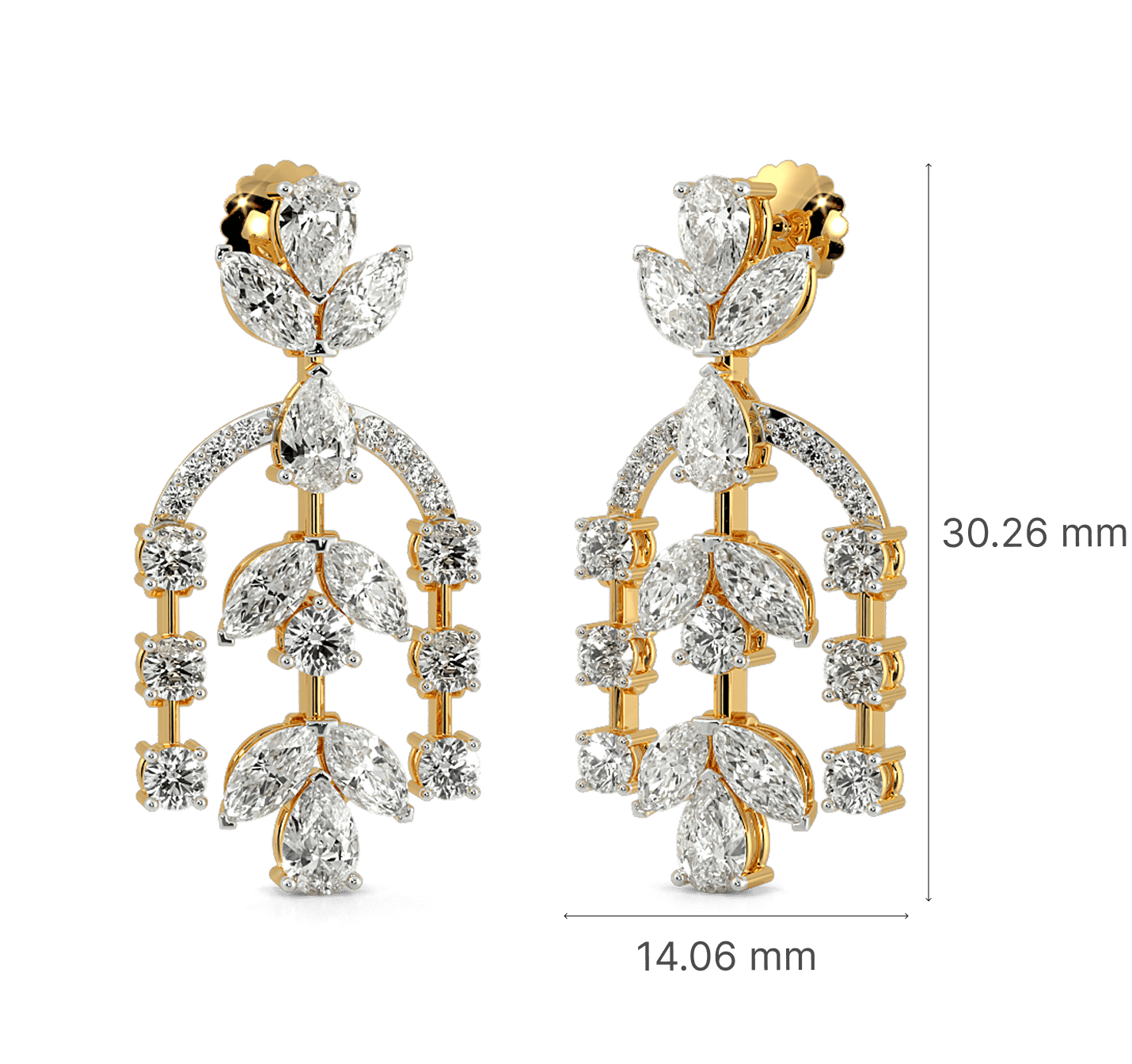 Floating Gems Drop Earrings 4