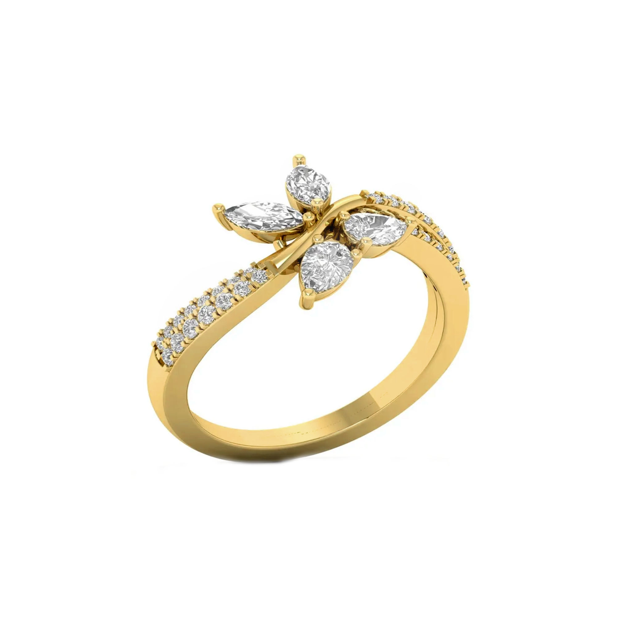 Whimsy Wings Floral Ring 0