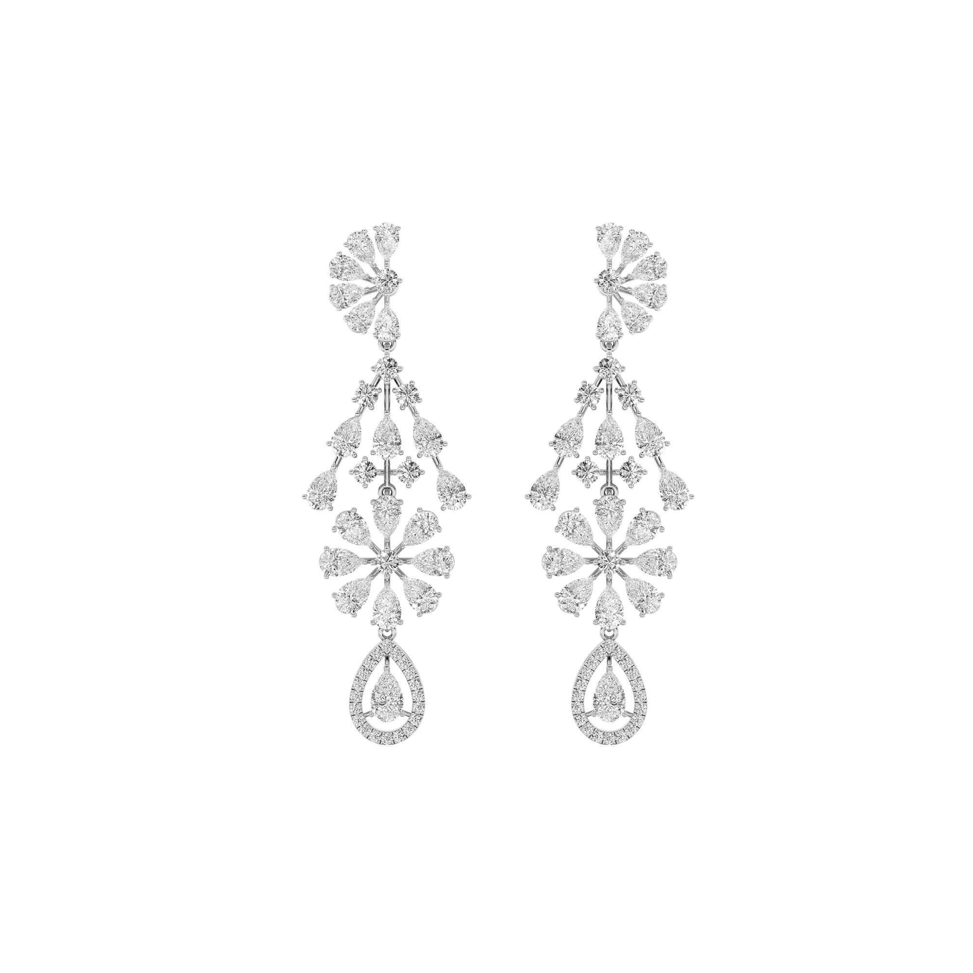 Floral Chandelier Drop Earrings 0