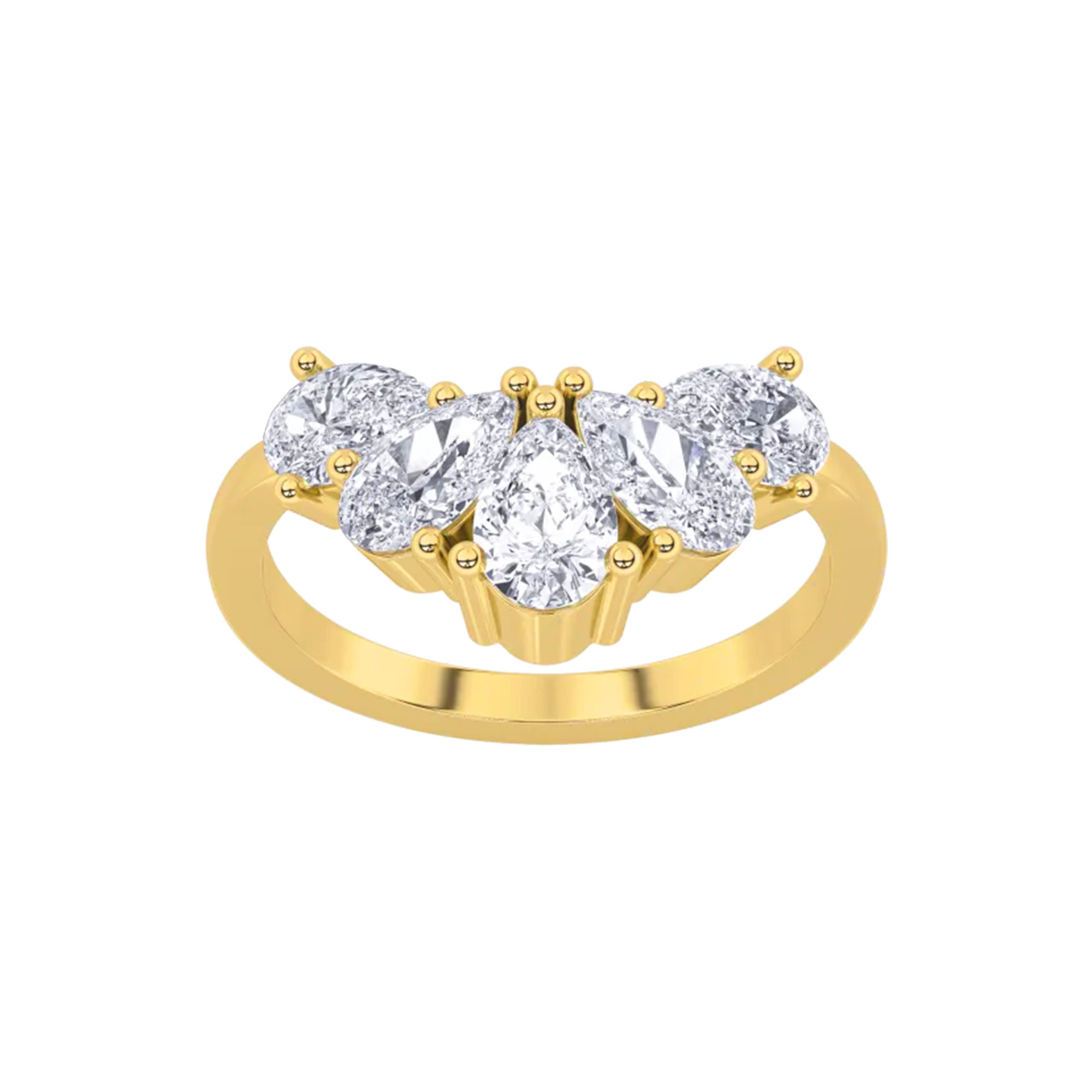 V-Five Sparkle 5 Stone Ring 0