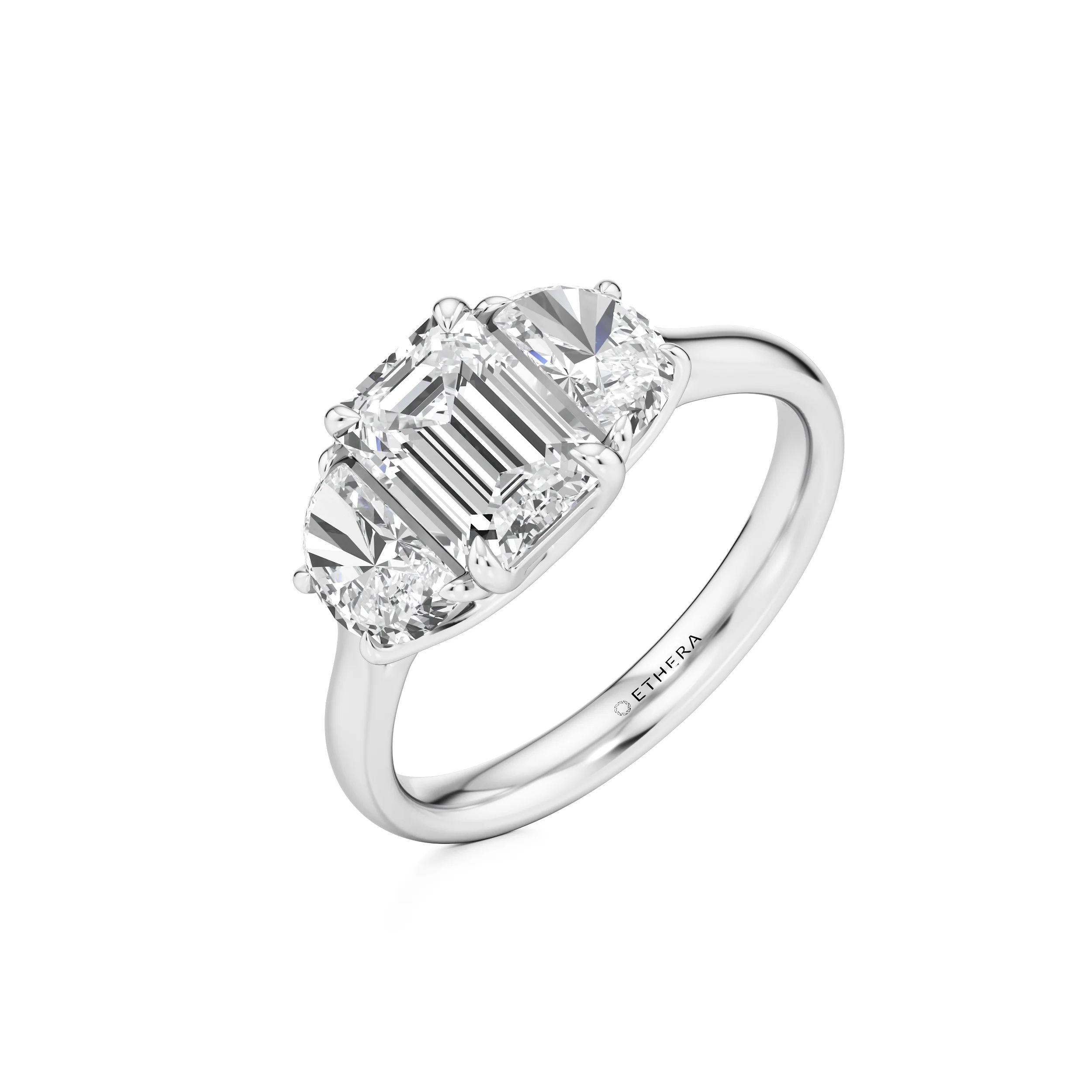 Tri Lumiere Three Stone Ring 5