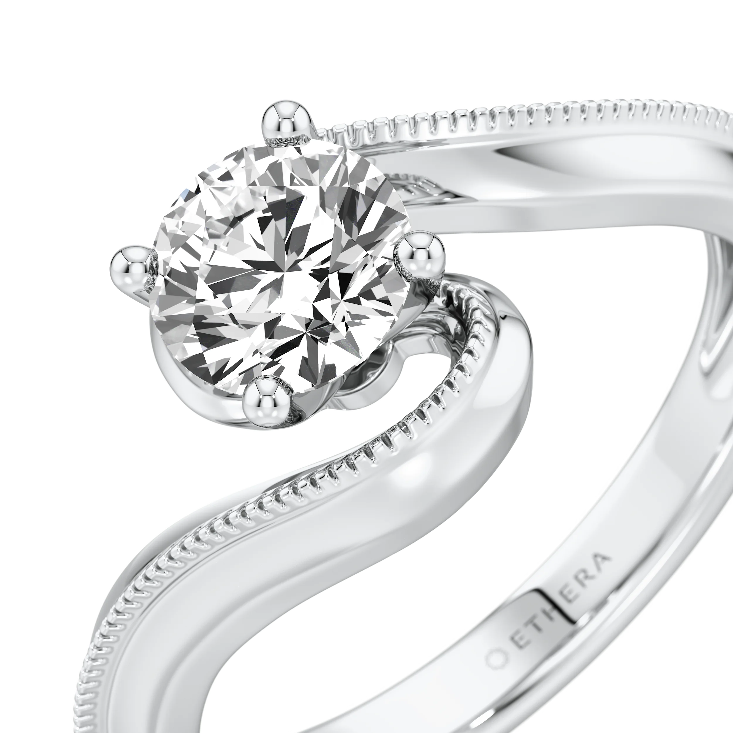Waveform Solitaire Ring 5