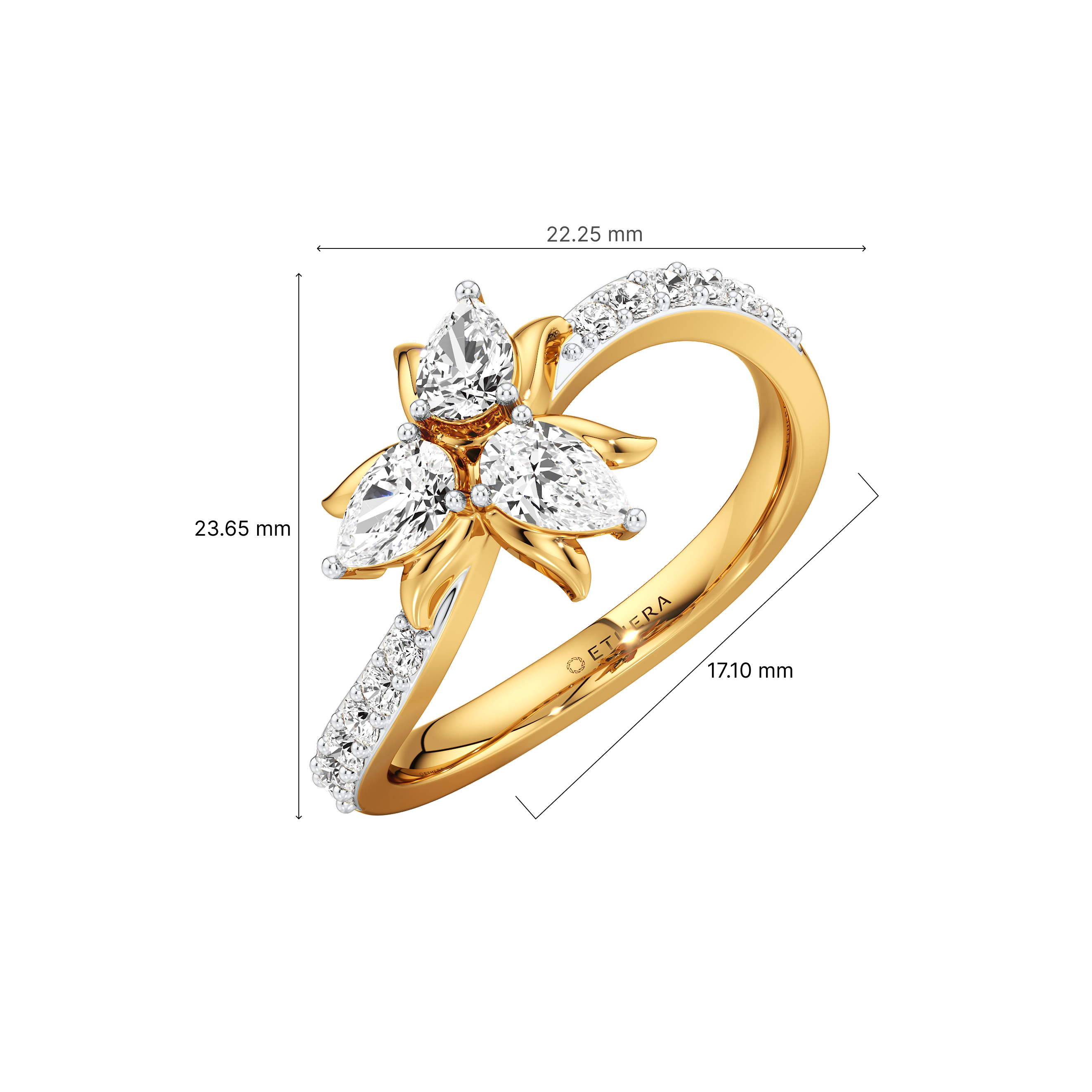 Sepels And Tepels 3 Stone Ring 6