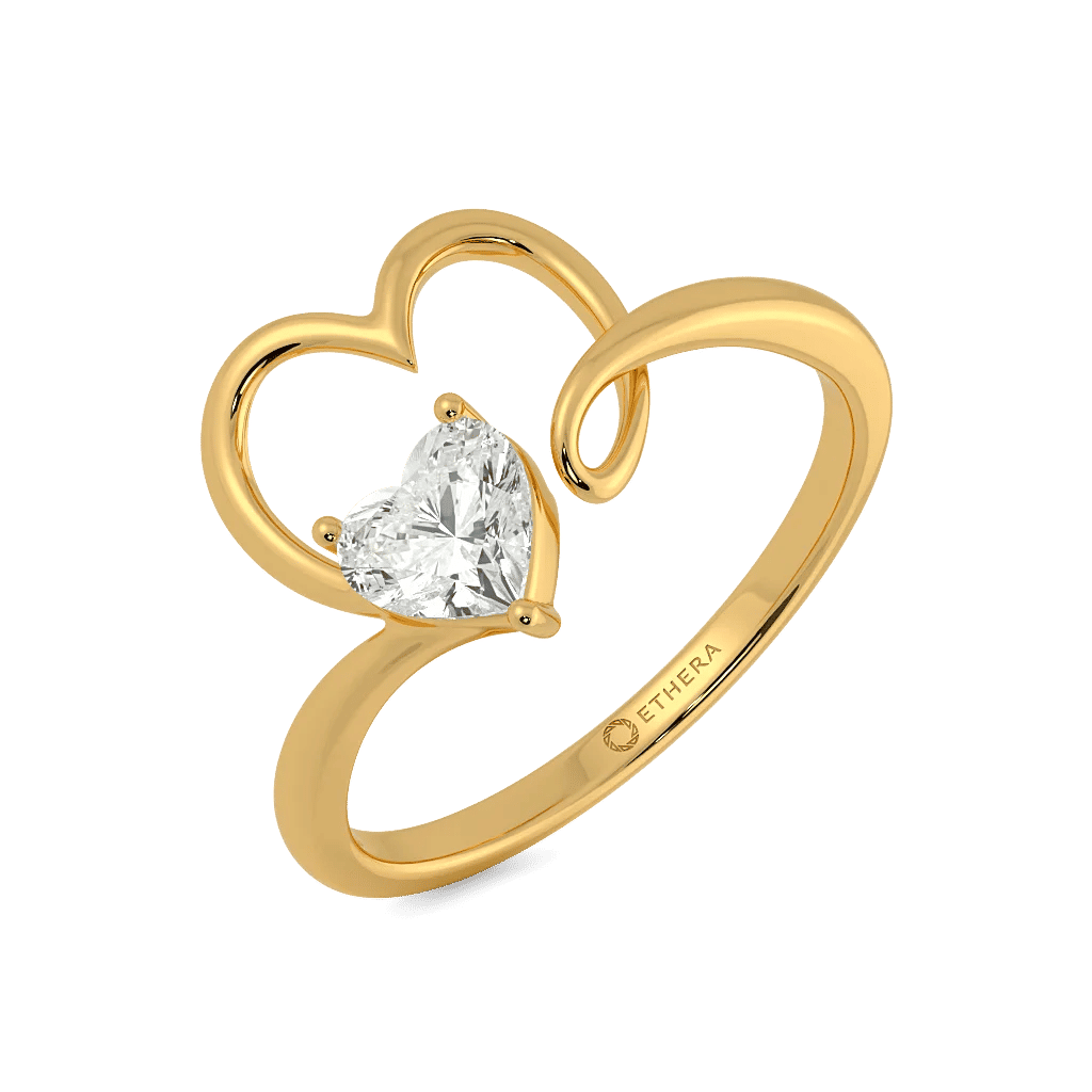 Embrace Heart Solitaire Ring 0