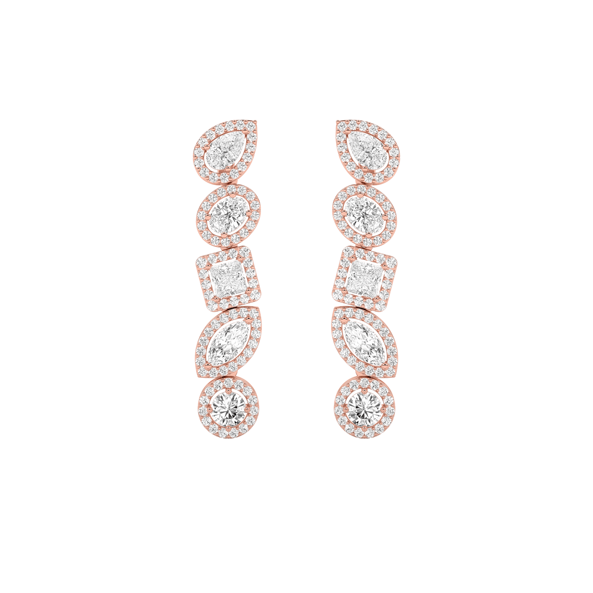 Diamond Horizon Drop Earrings 7