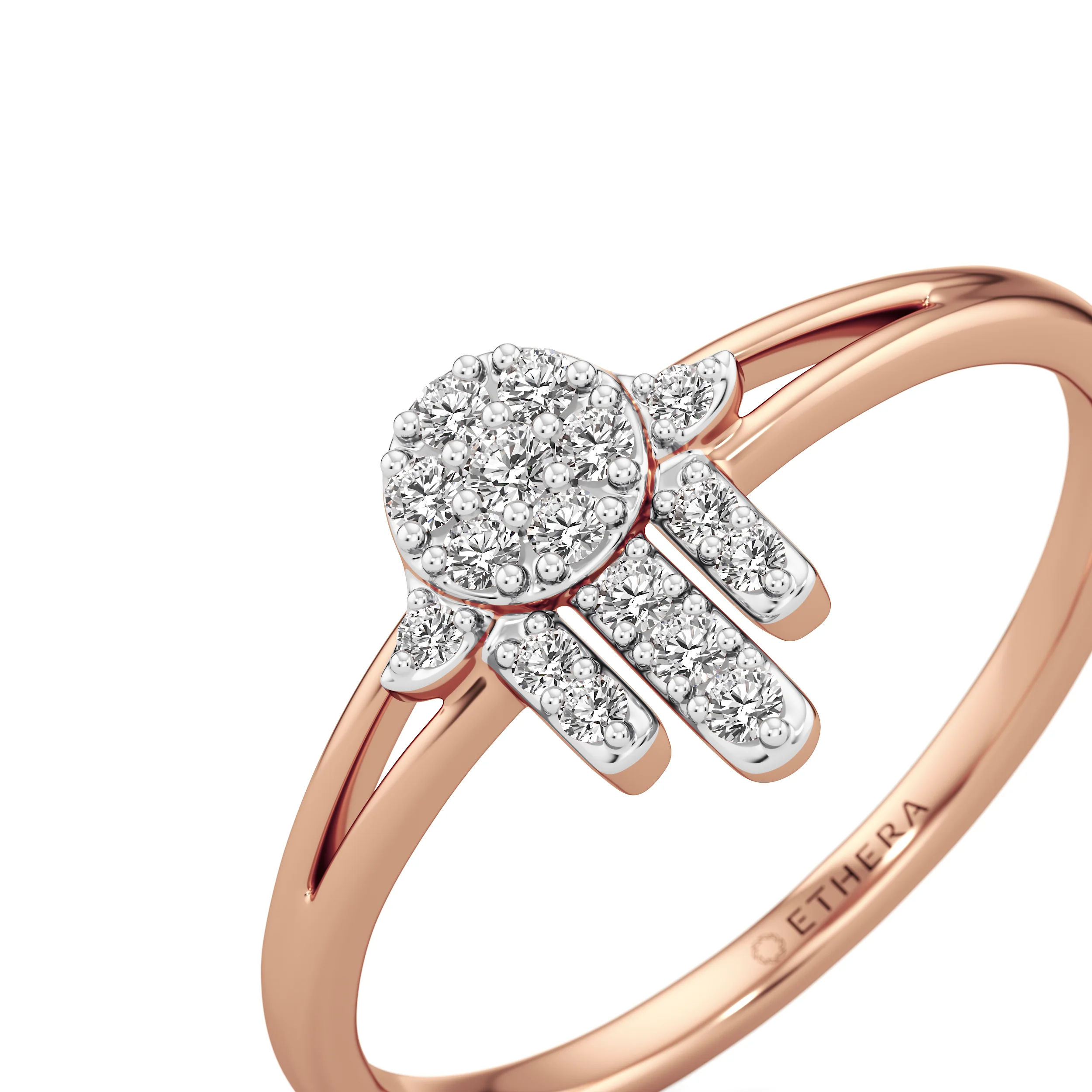 Hamsa Glow Diamond Ring 12