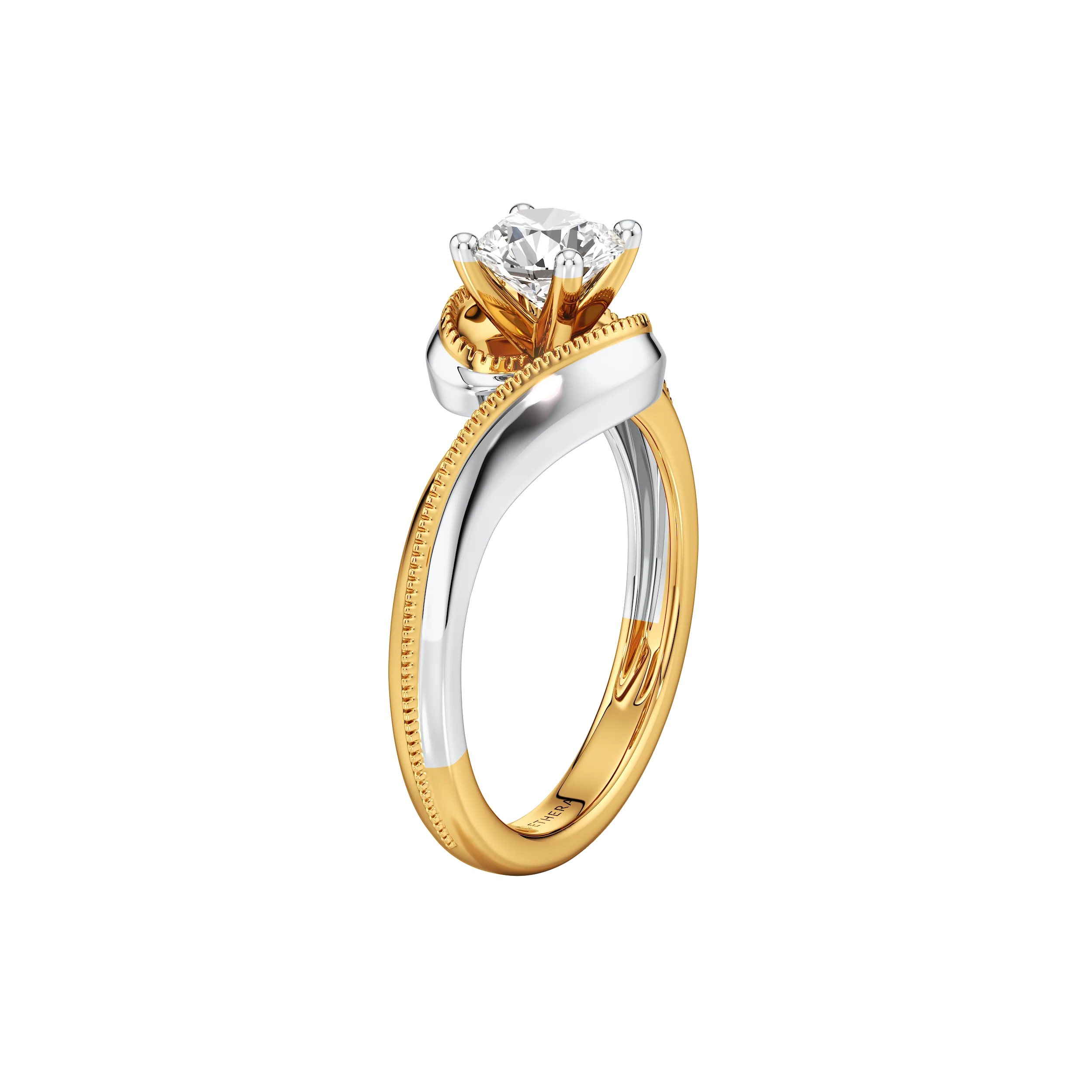 Waveform Solitaire Ring 3