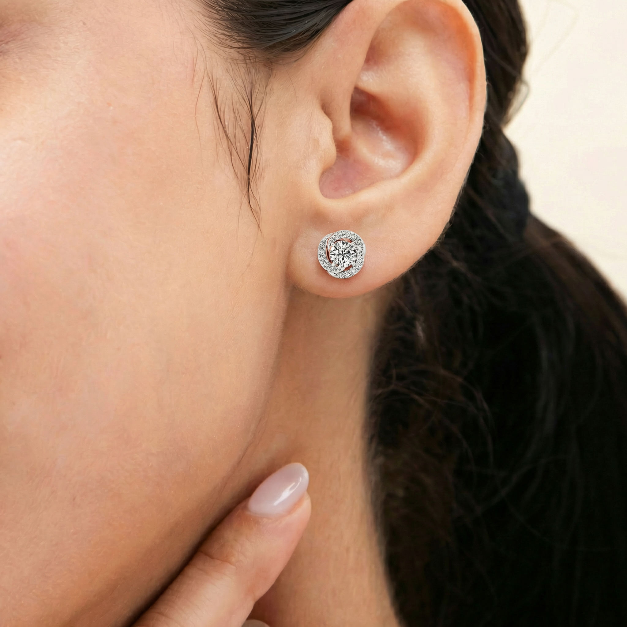 Orbit Glow Diamond Studs hover