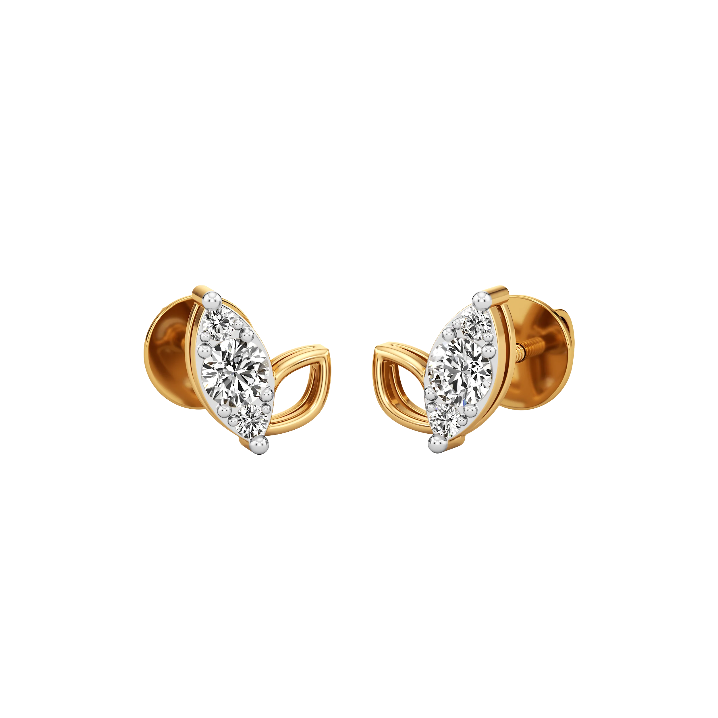 Petalcurve Diamond Studs 0