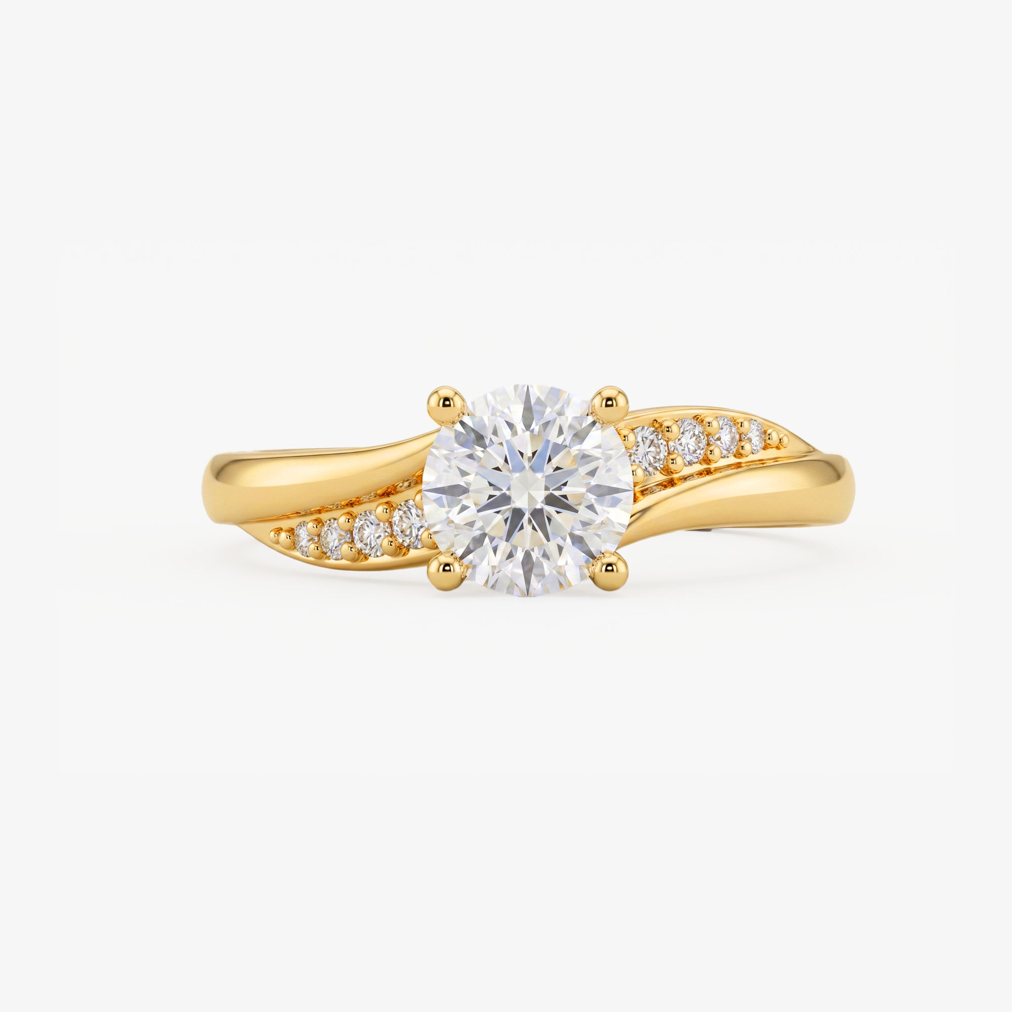 Flow Solitaire Ring