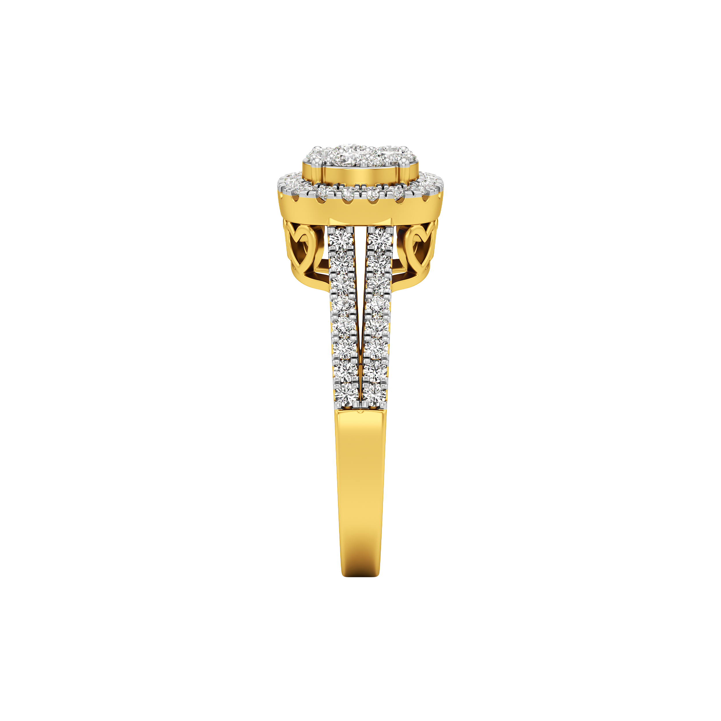 Royal Cushion Cluster Ring 2