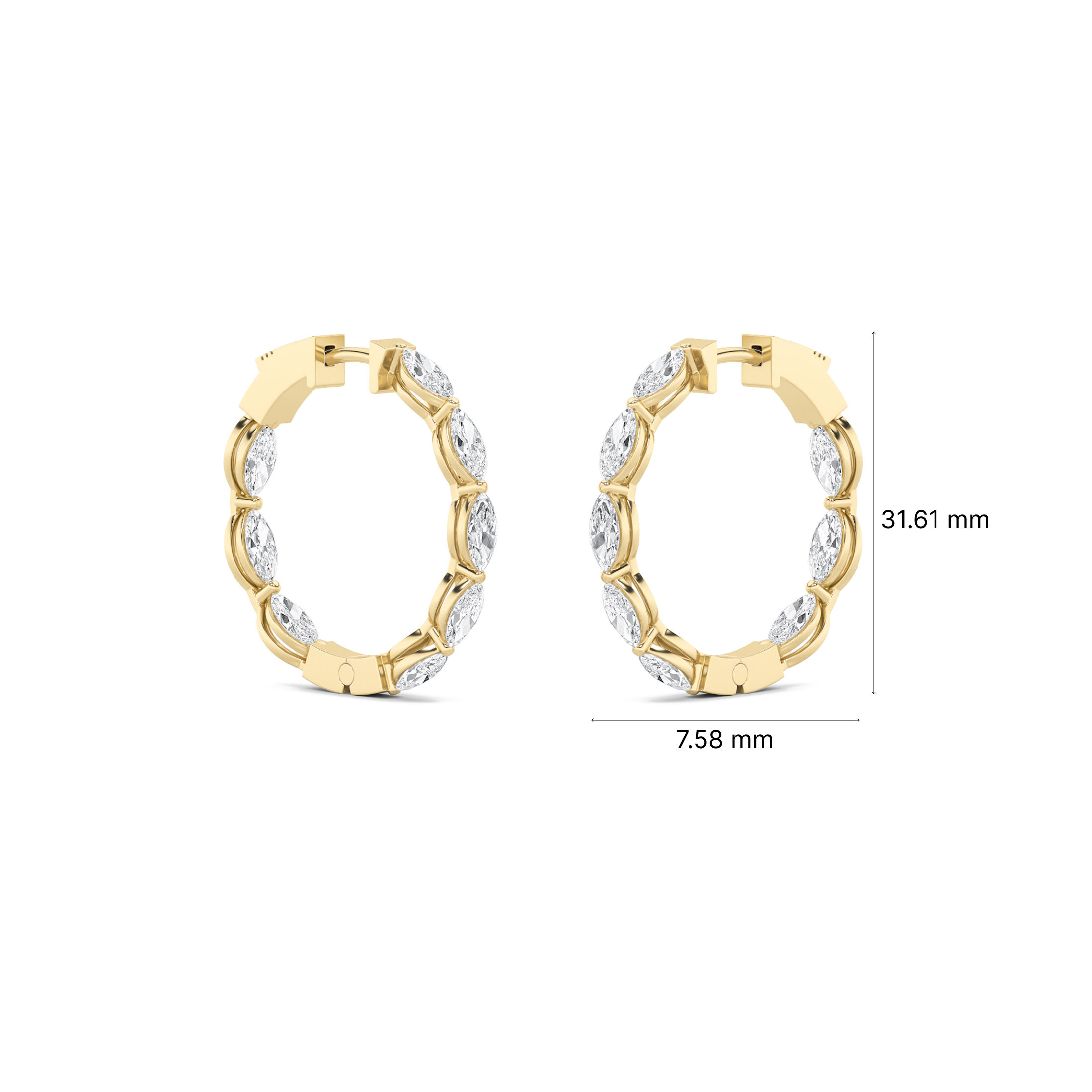 Radiant Circle Hoop Earrings 4