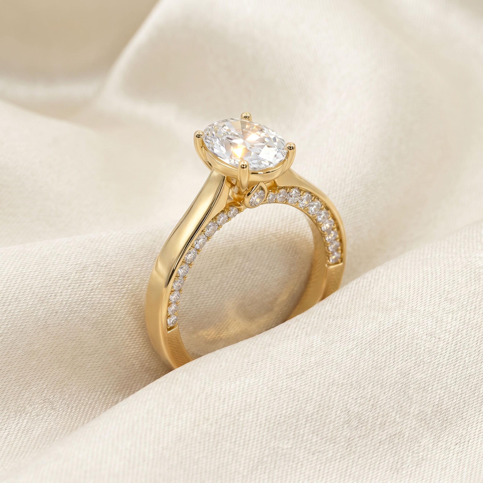 Haloed Oval Glow Ring hover
