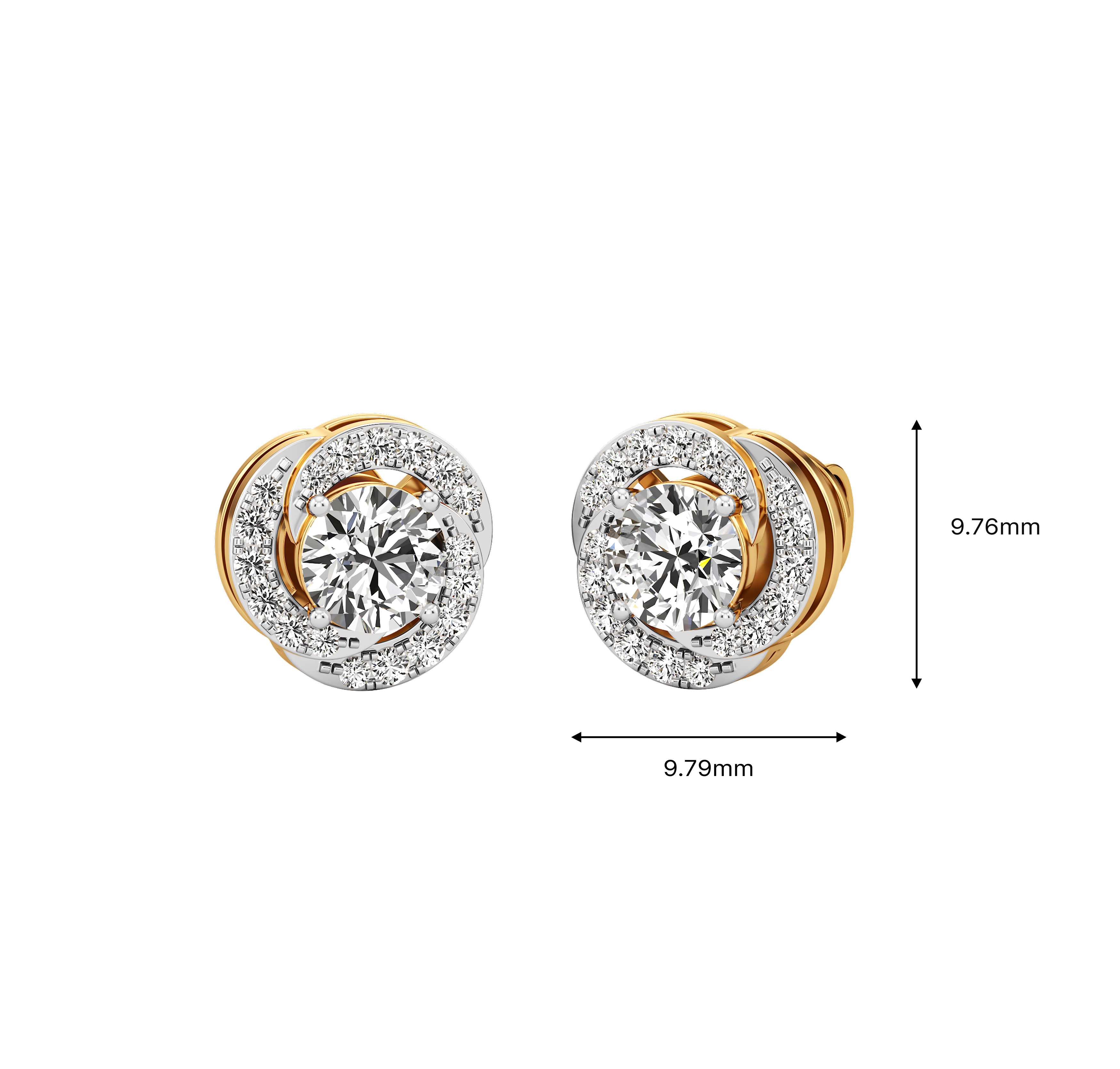 Orbit Glow Diamond Studs 4