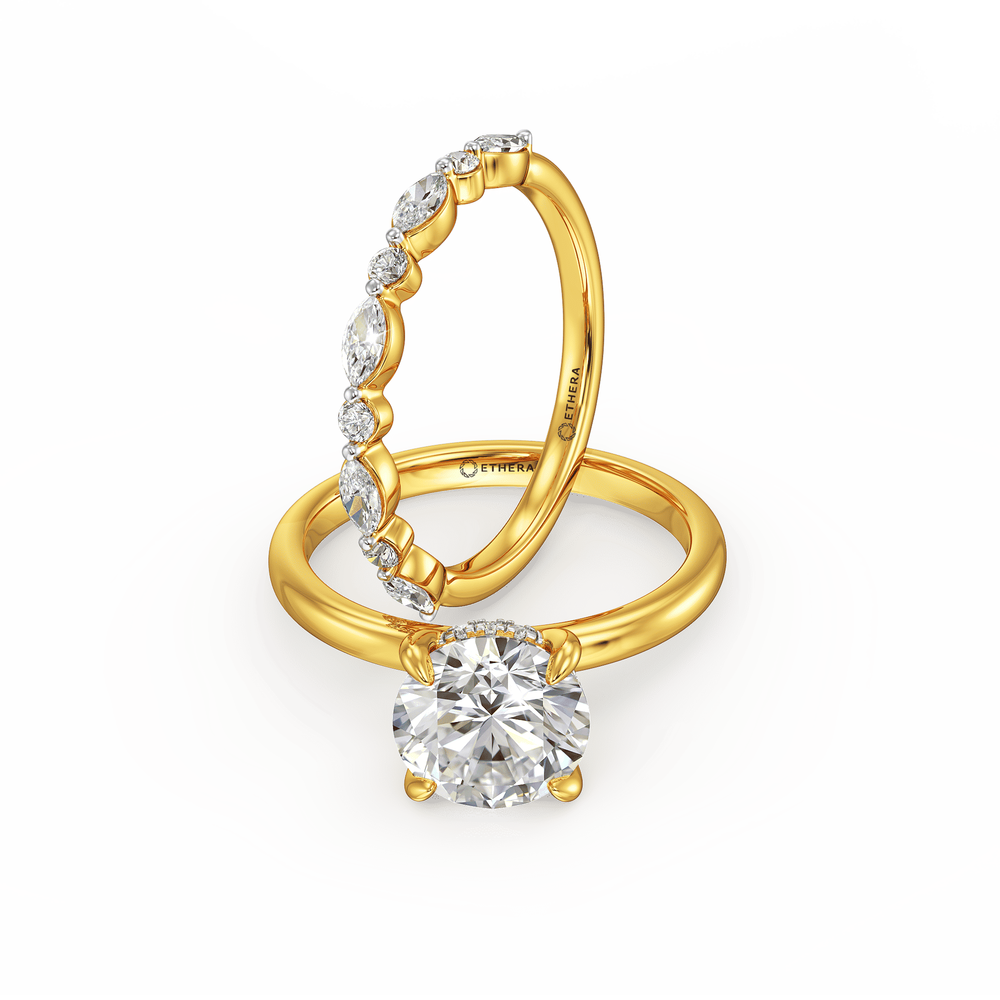 Lumina Stack Solitaire Ring 1