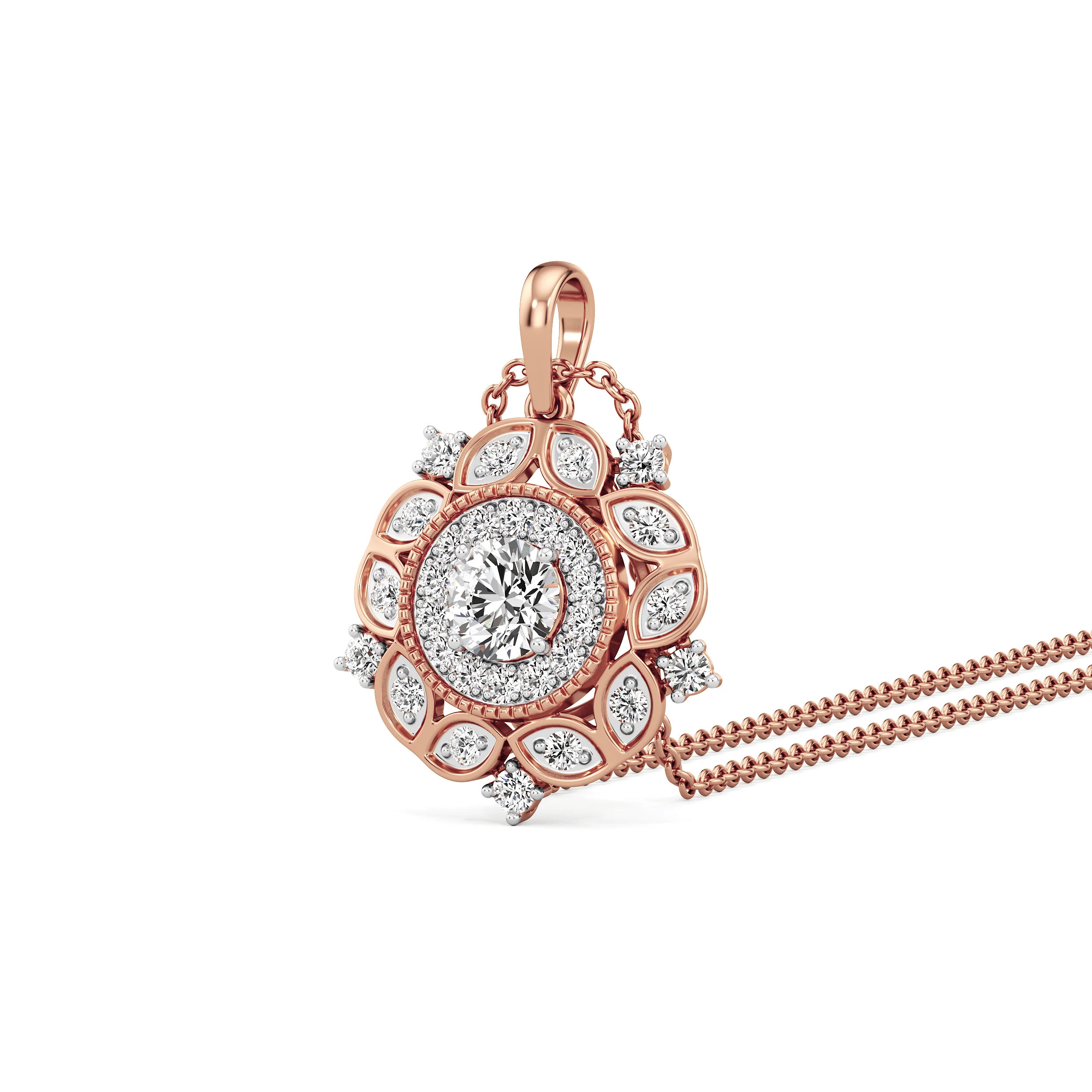 Solstice Bloom Diamond Pendant 9