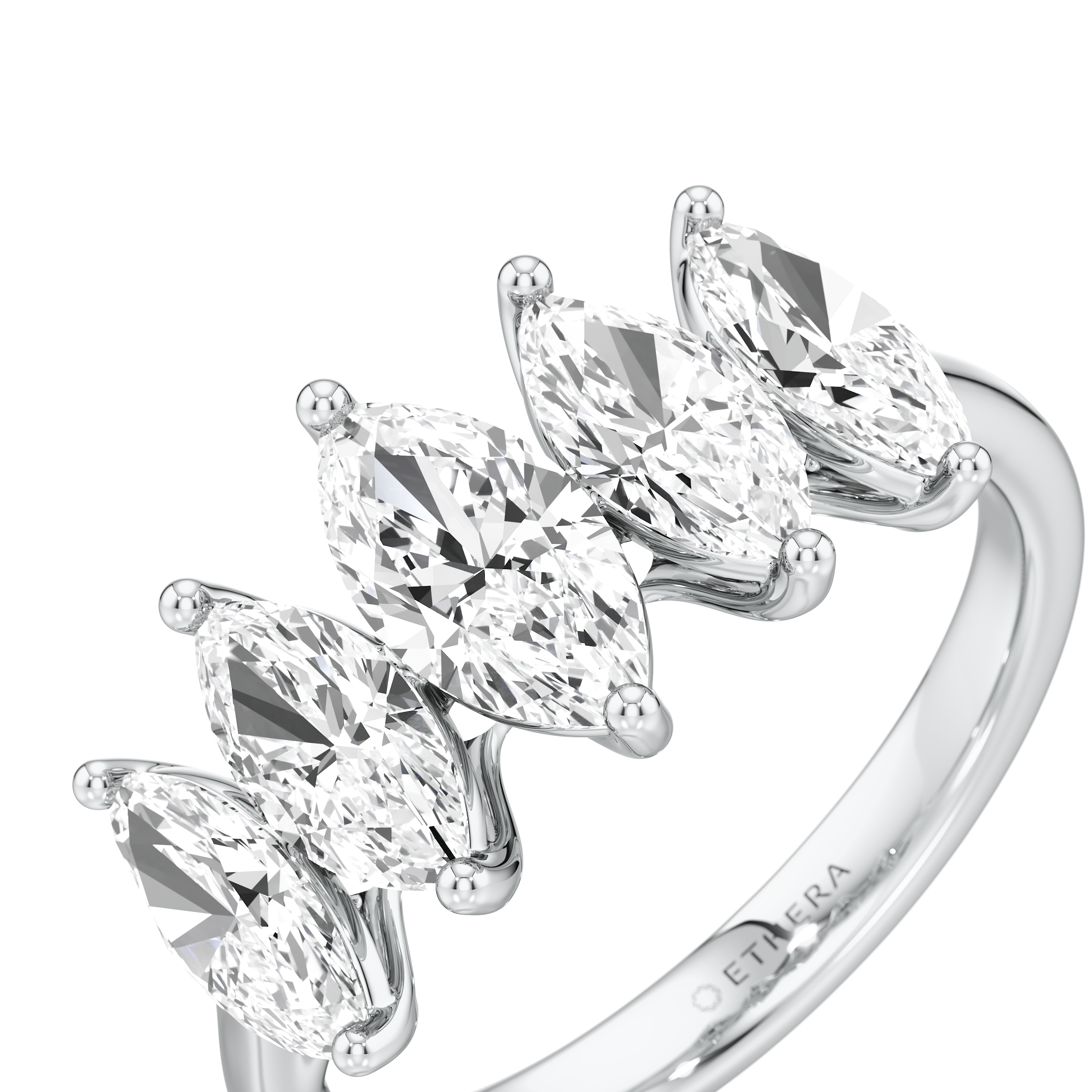 Marquise Penta Five Stone Ring 7