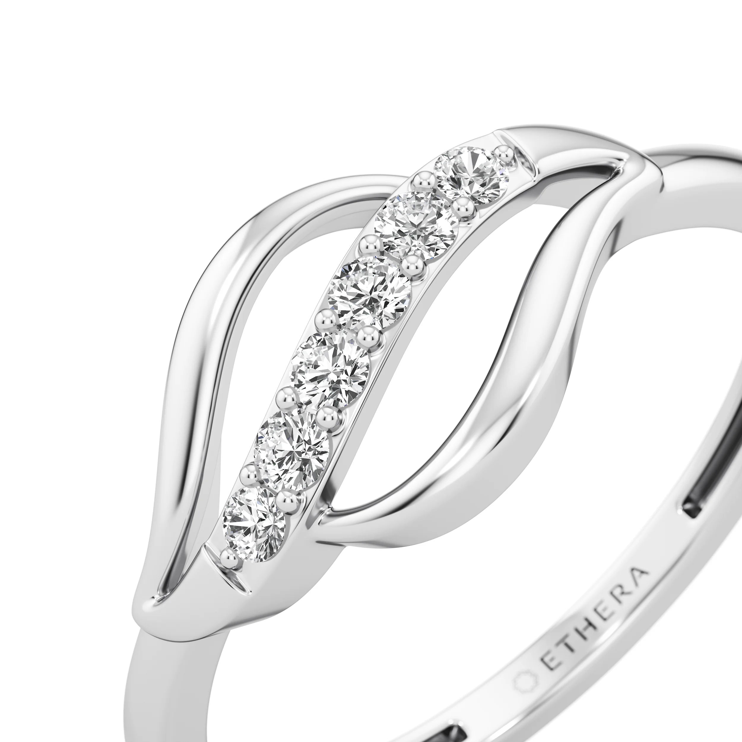 Waved Whisper Ring 8