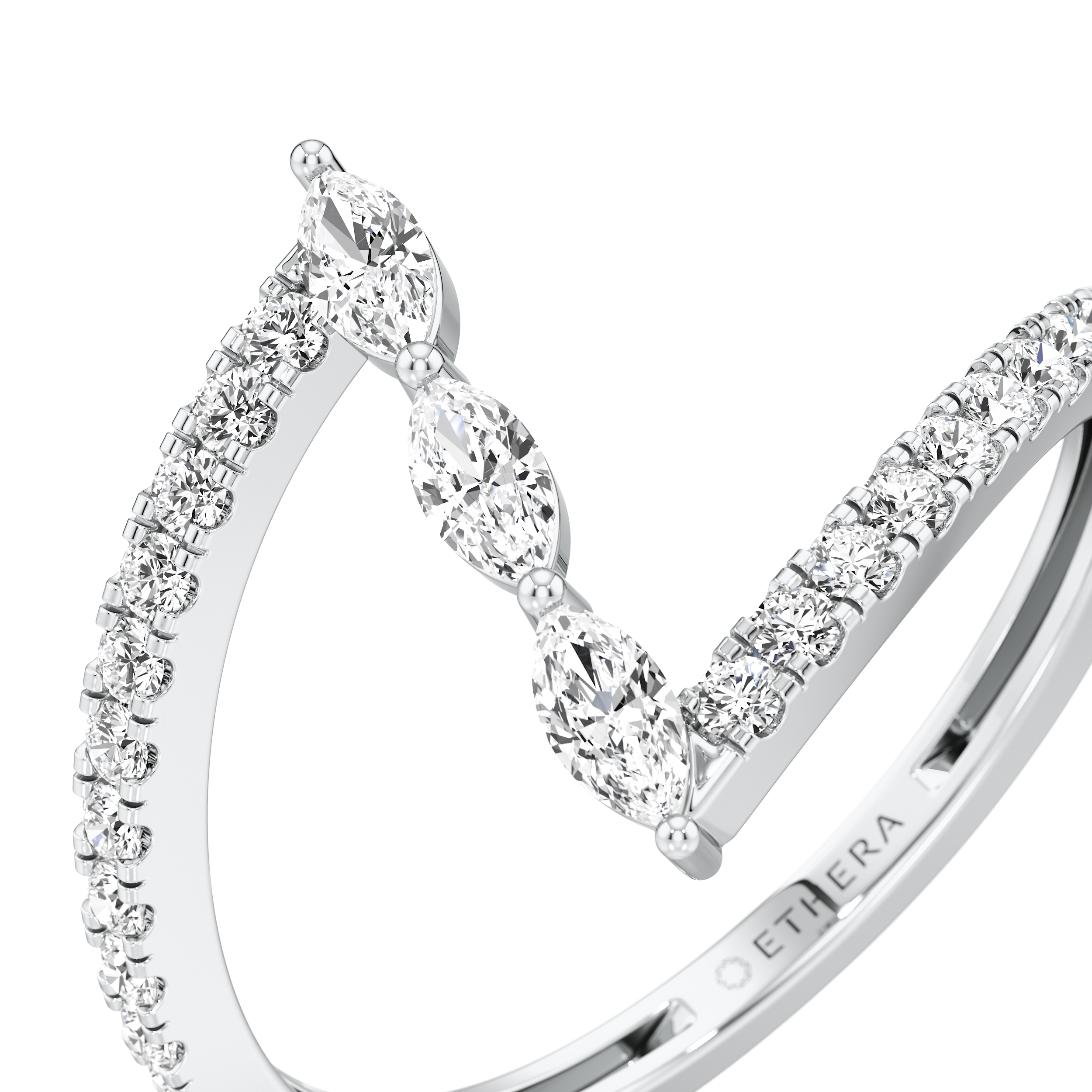 Marquise Arc Diamond Ring 8