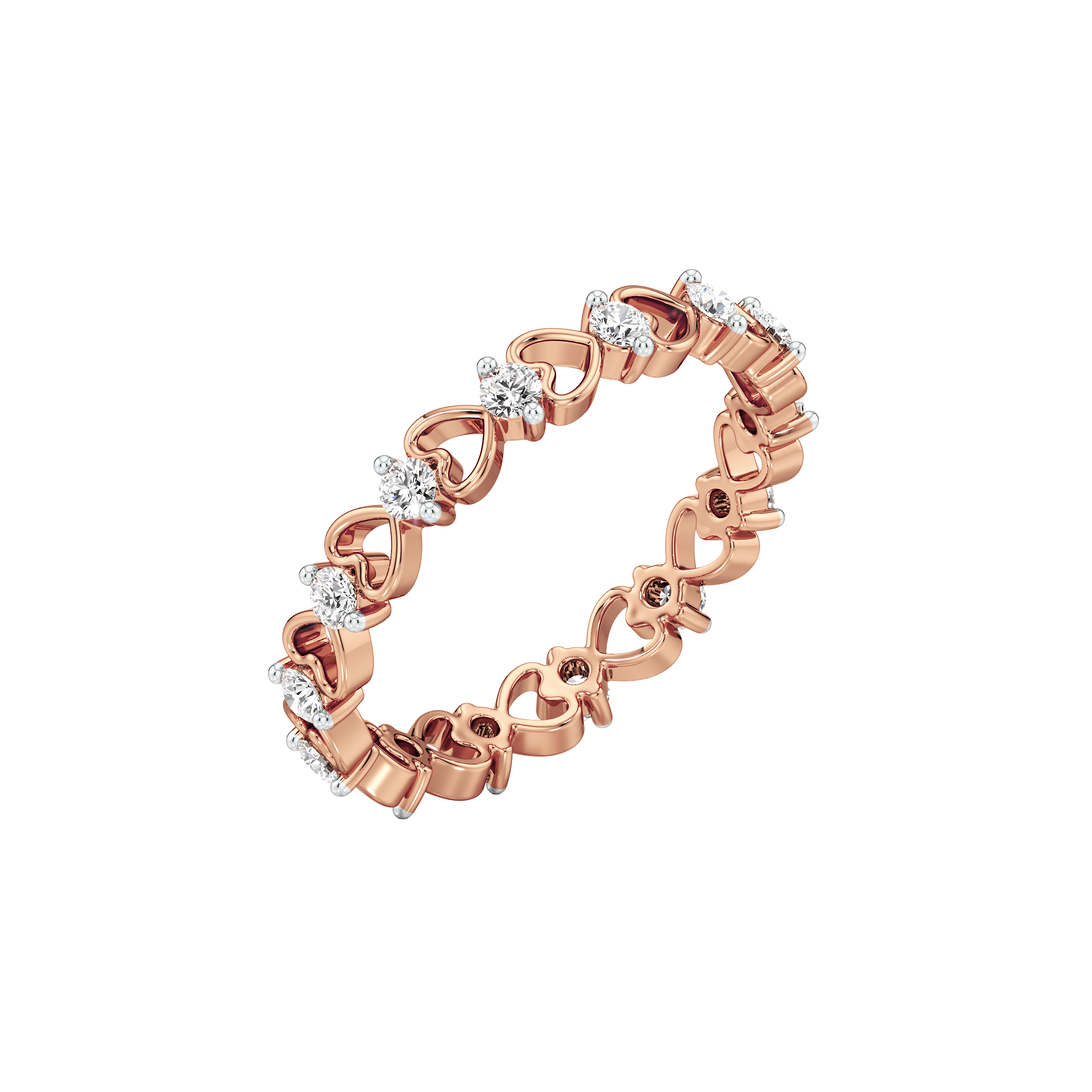 Linked Hearts Diamond Band 11