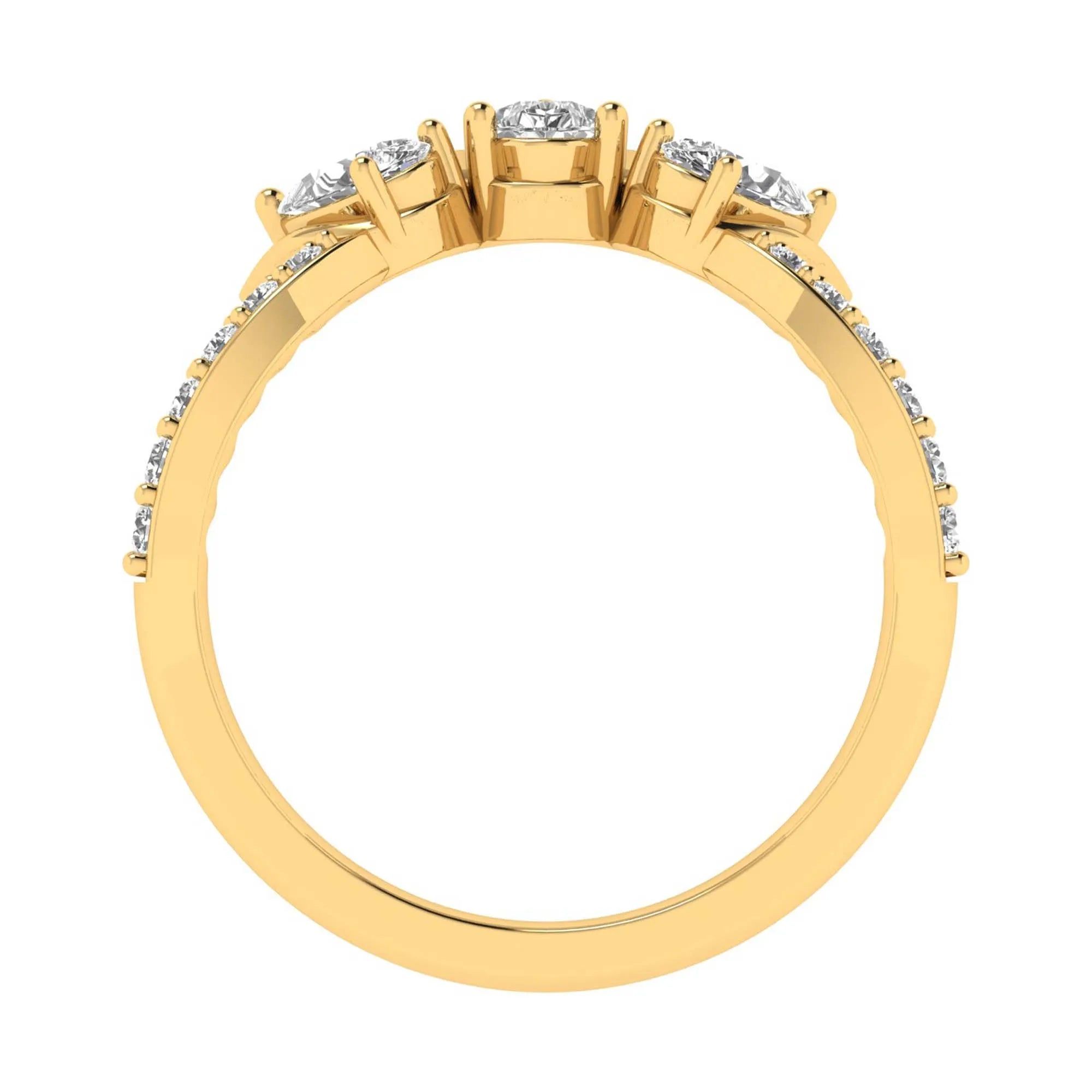 Fairylights 3 Stone Ring 4