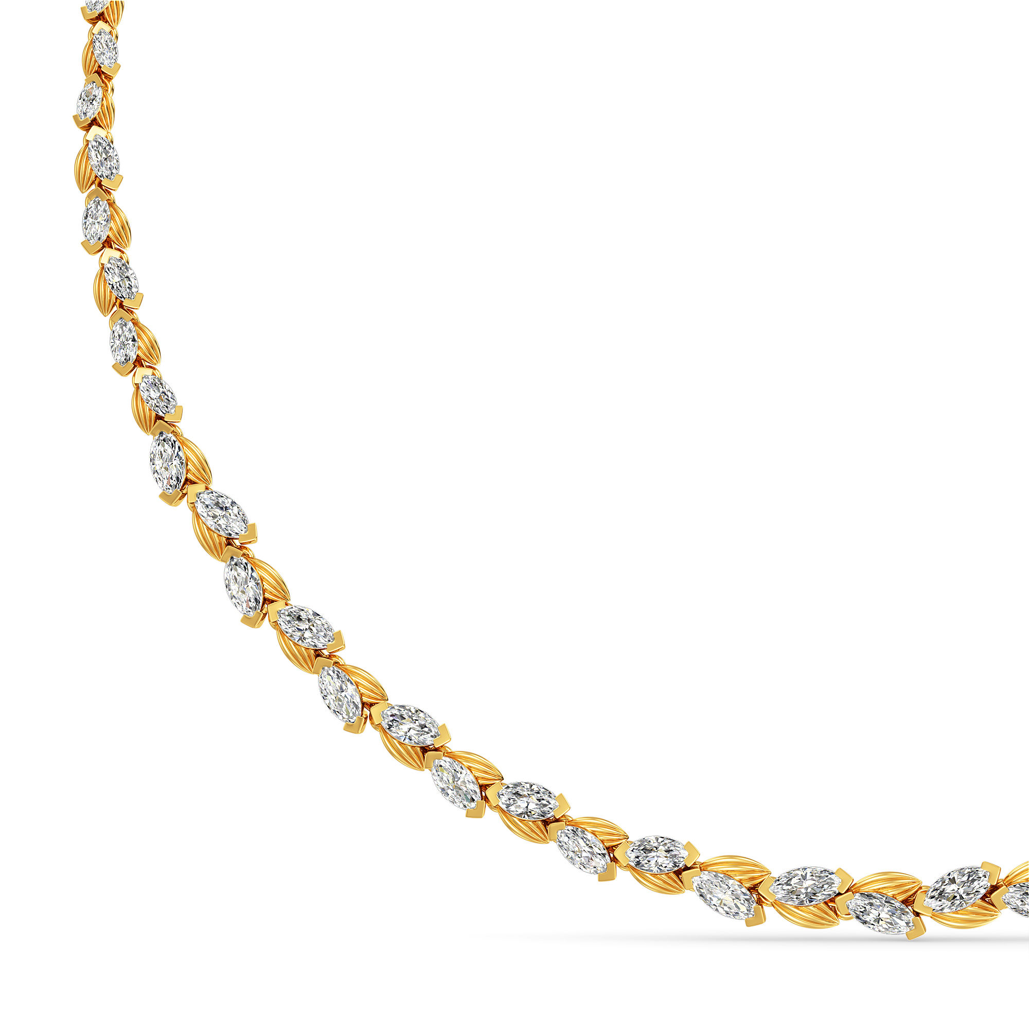 Plume Cascade Tennis Necklace 4
