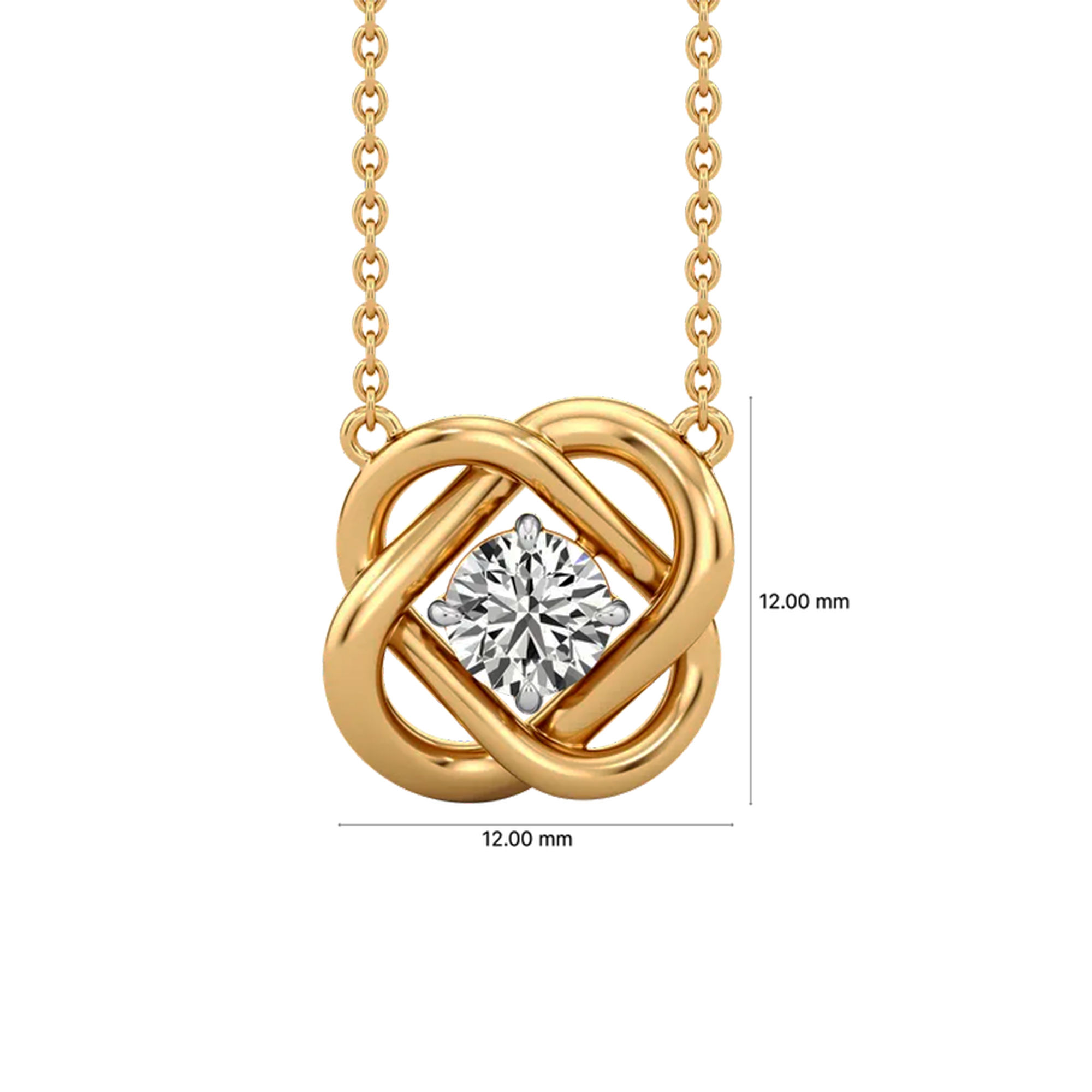 Infinity Knot Diamond Necklet 4