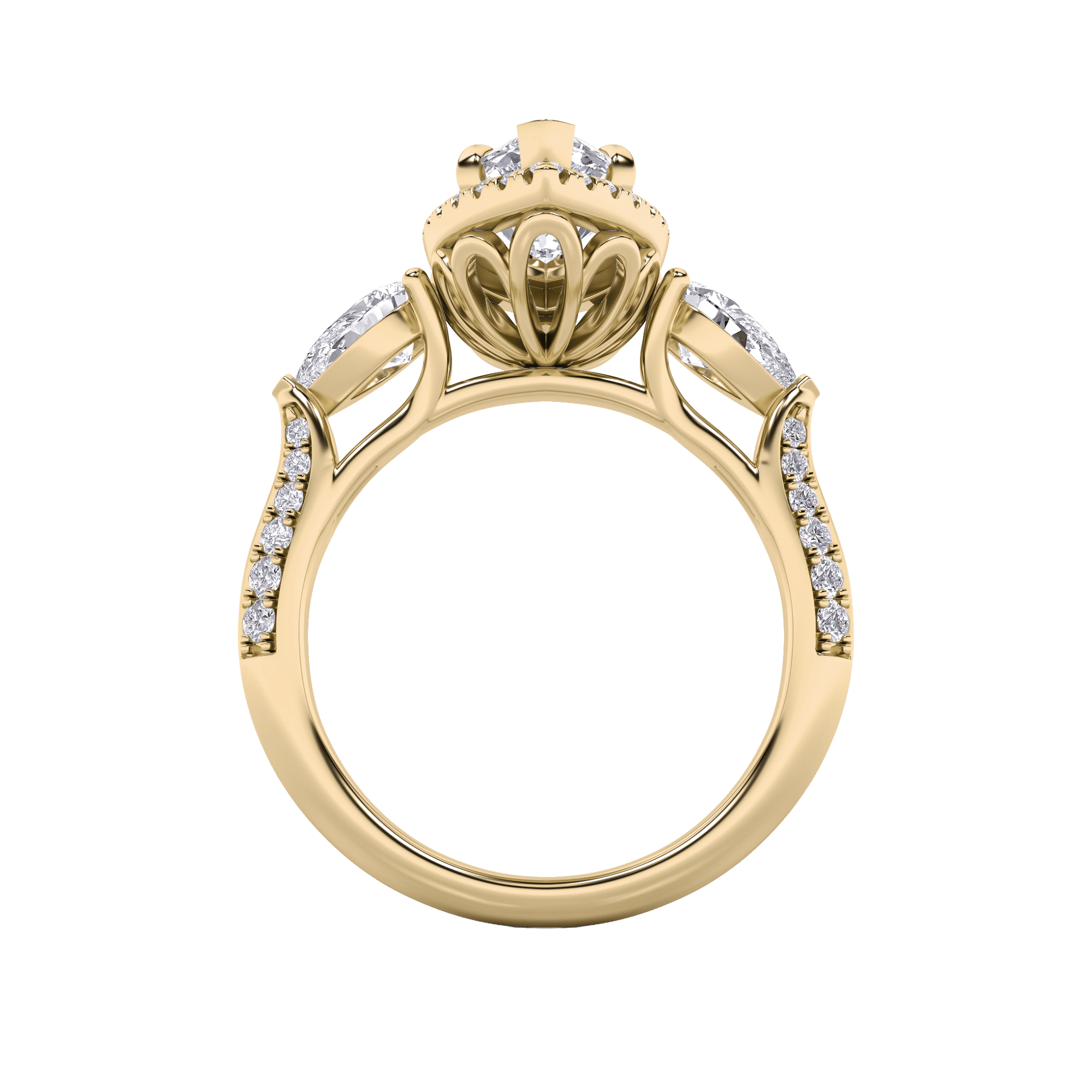 Triad Of Love 3 Stone Ring 4