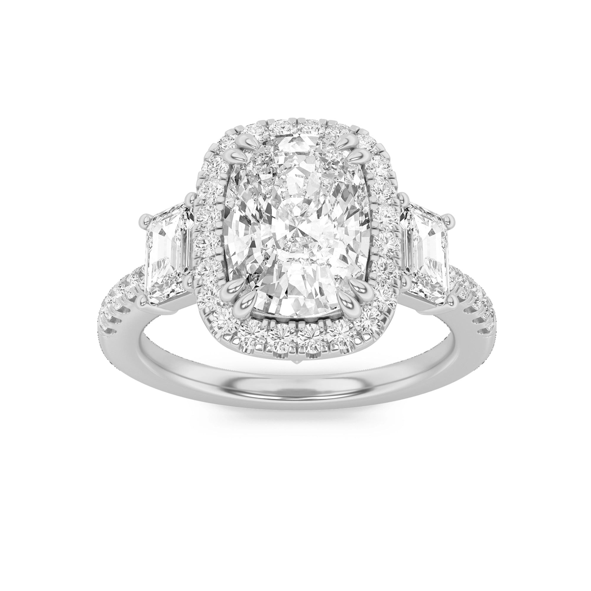 Threefold Brilliance 3 Stone Ring 5