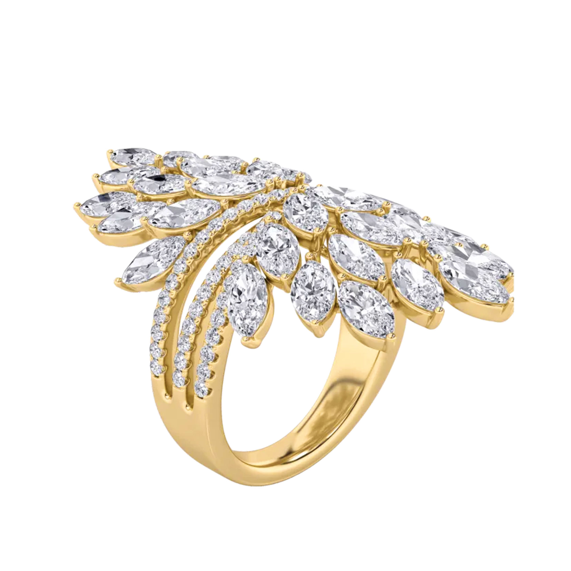 Floral Enchantment Cocktail Ring 0