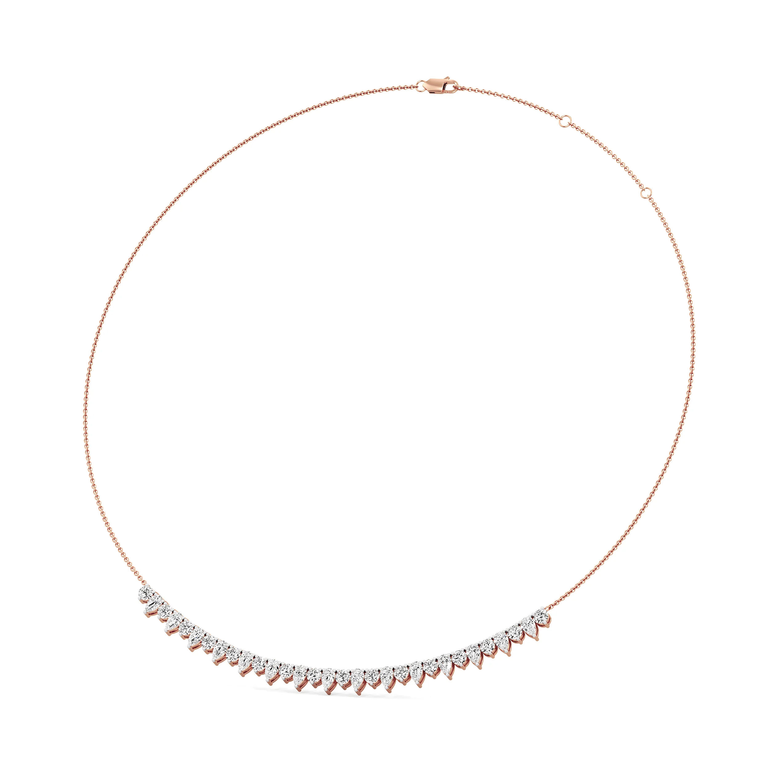 Cascade Line Diamond Necklace 10