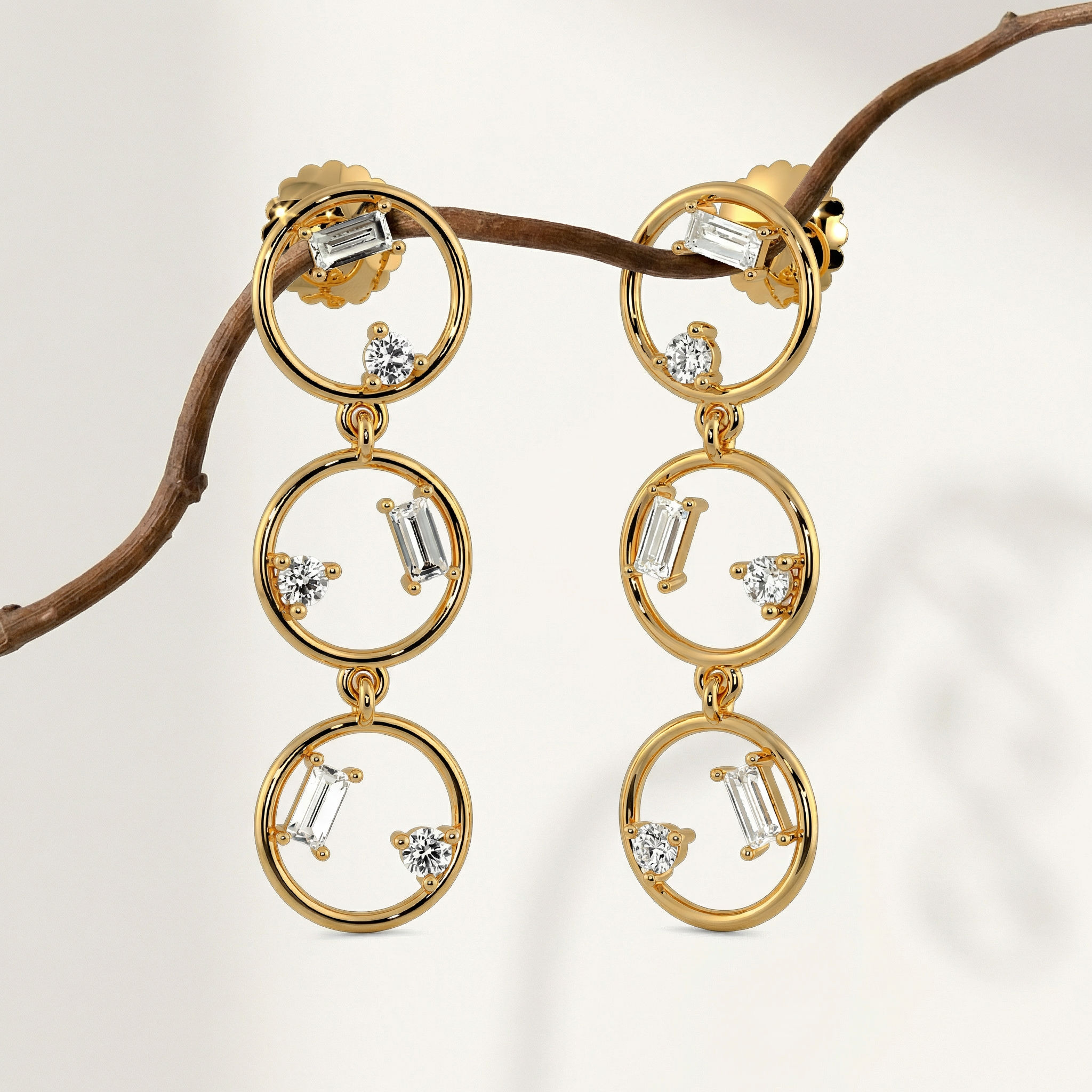 Orbit Trio Earrings 2