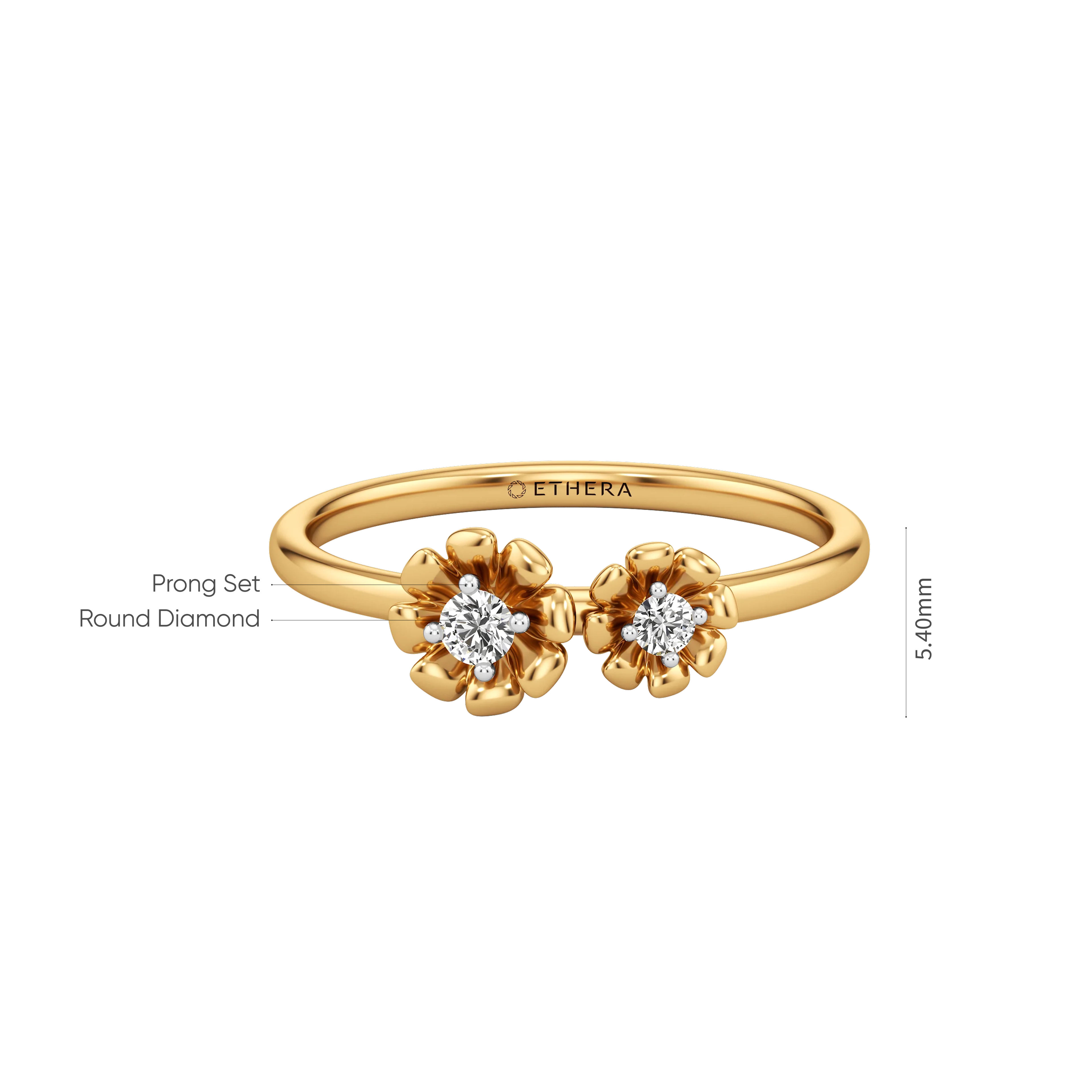 Twin Bloom Diamond Ring 6