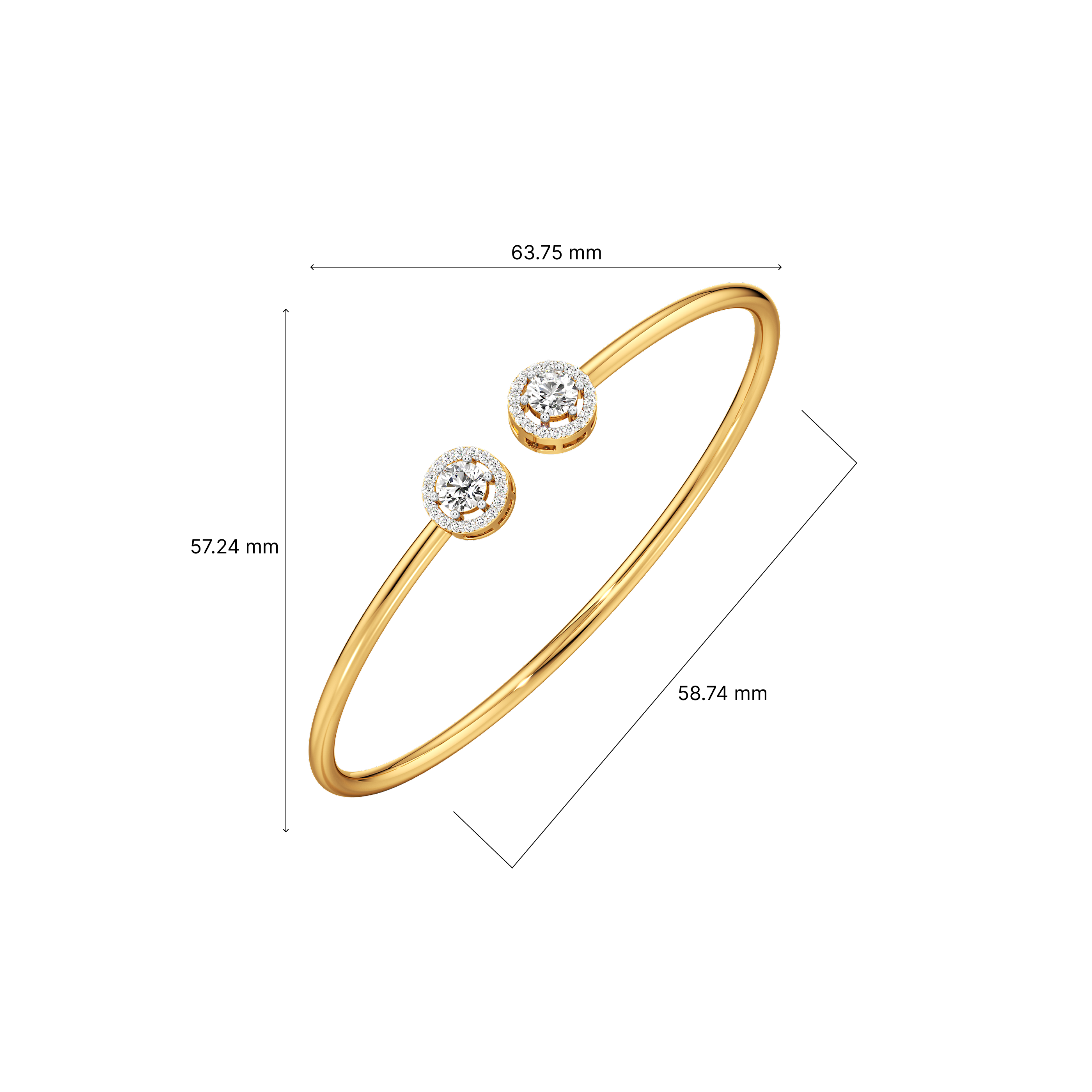 Timeless Twinkle Open Top Oval Bangle 9