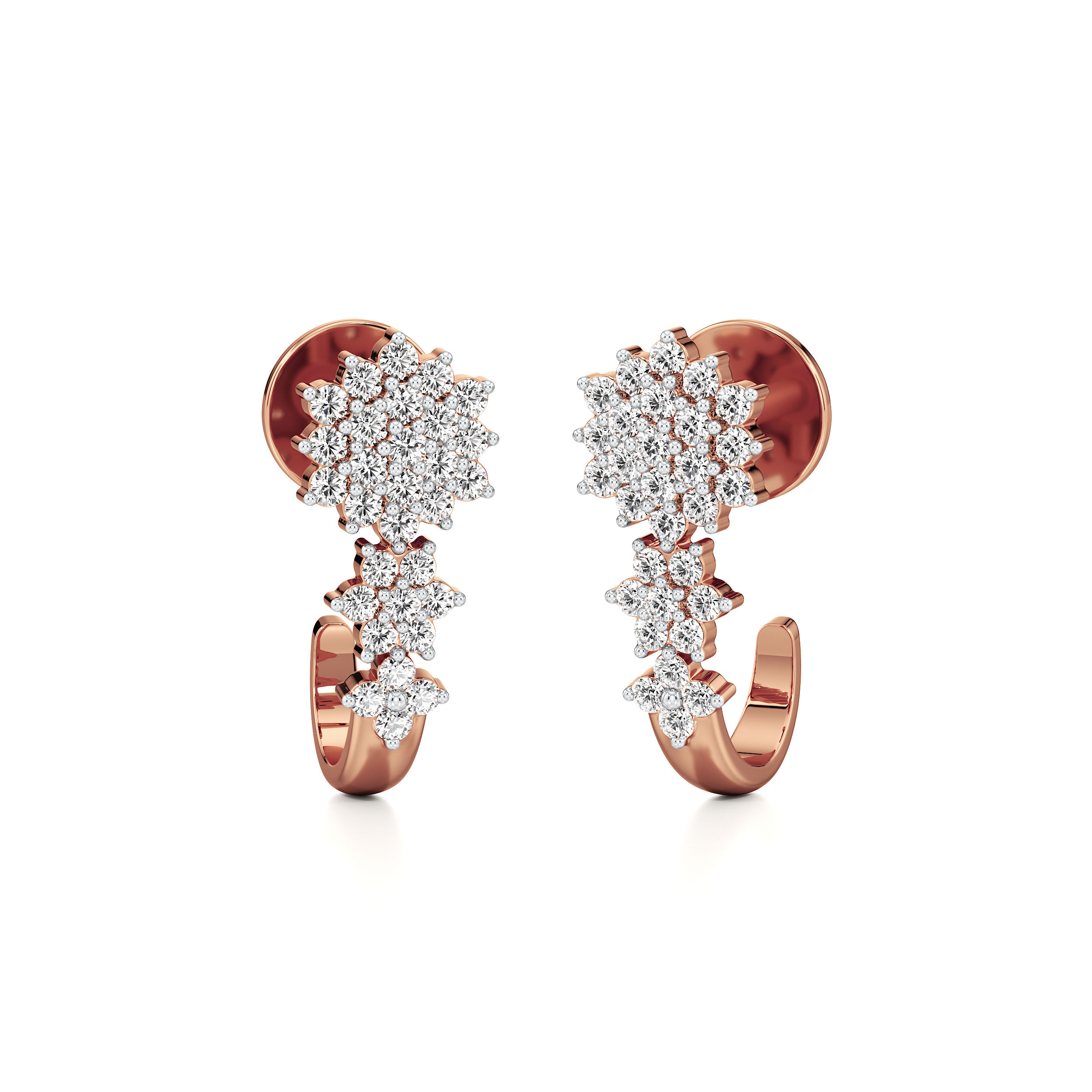 Glow Curve J-Hoop Earrings 7