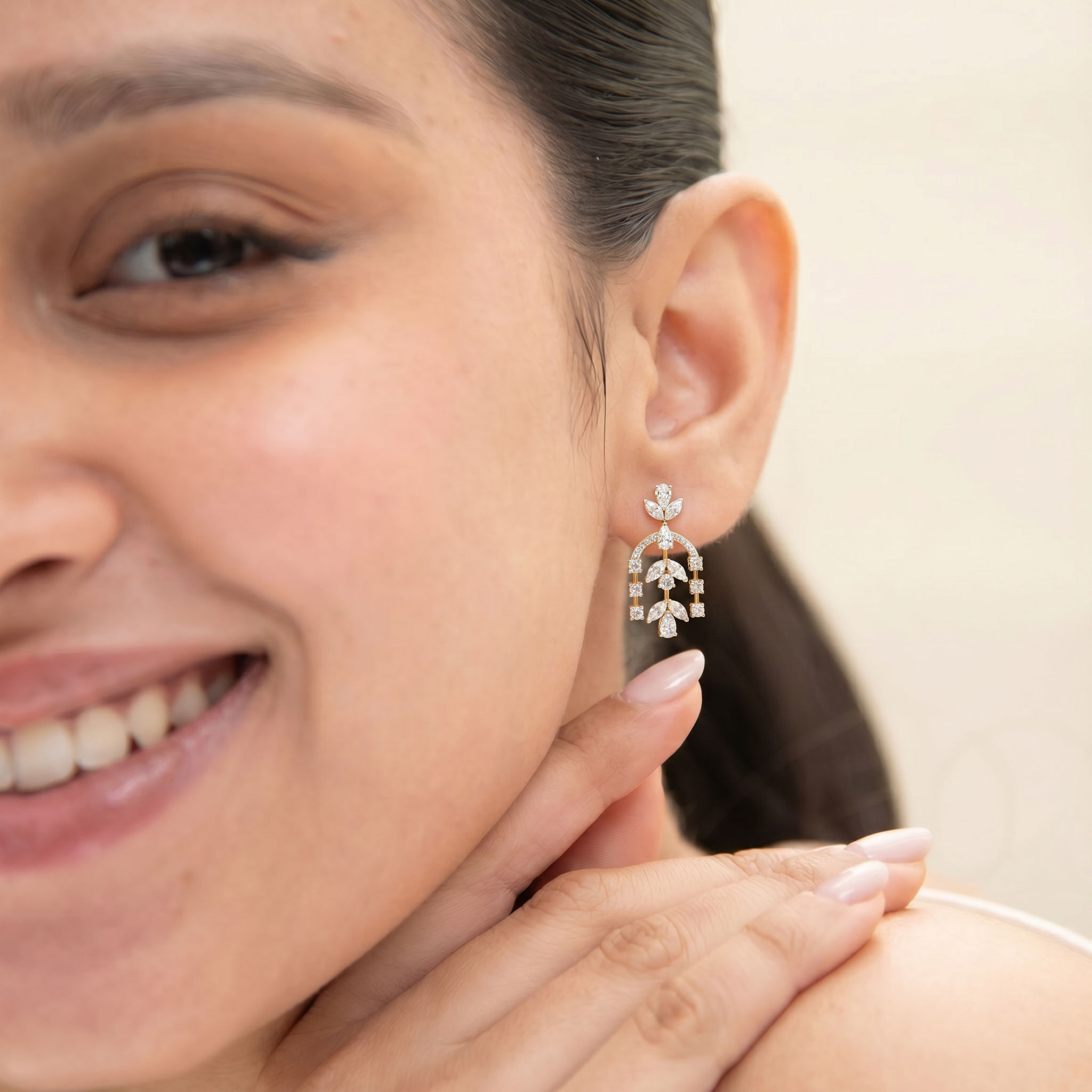 Floating Gems Drop Earrings 1
