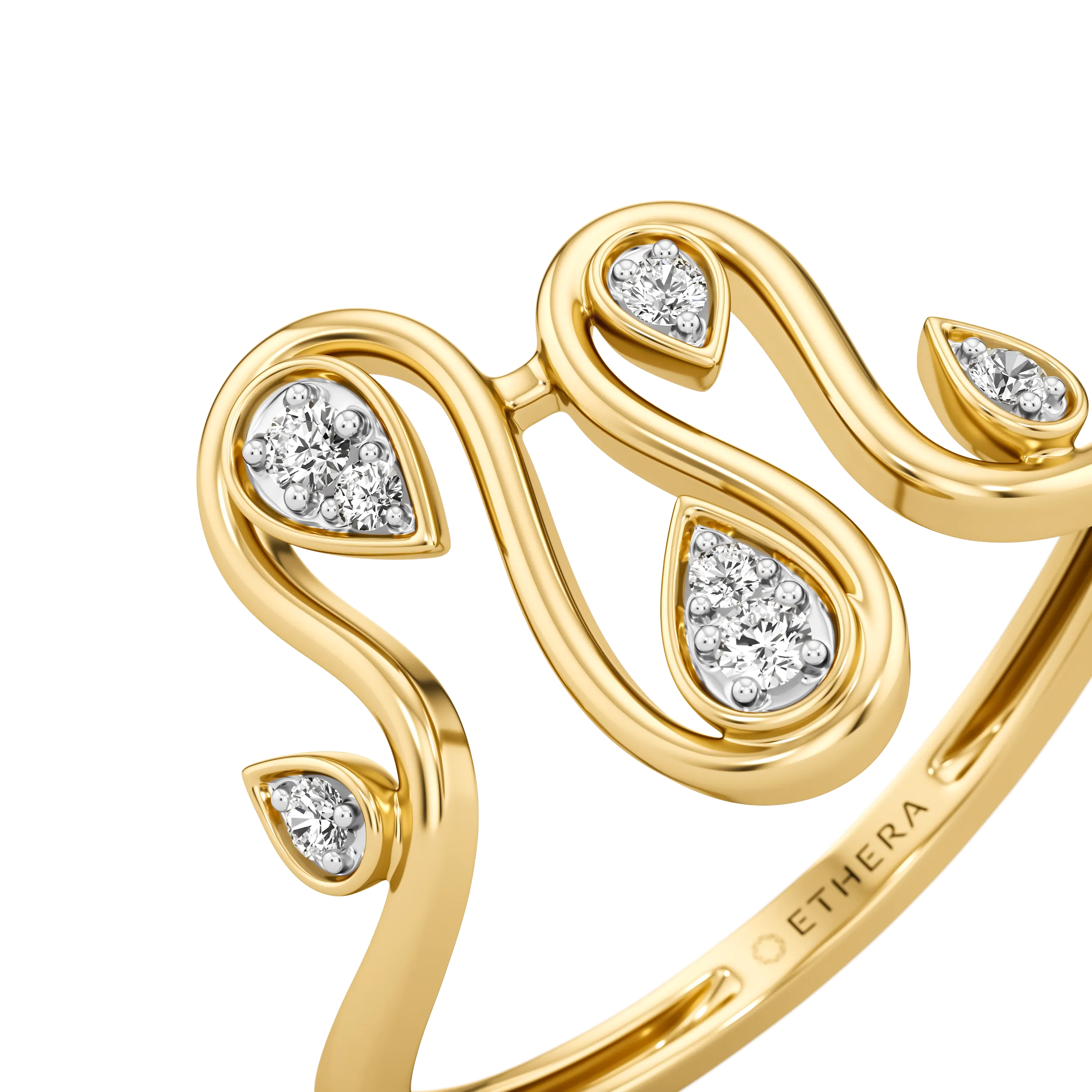 Serene Flow Diamond Ring 3