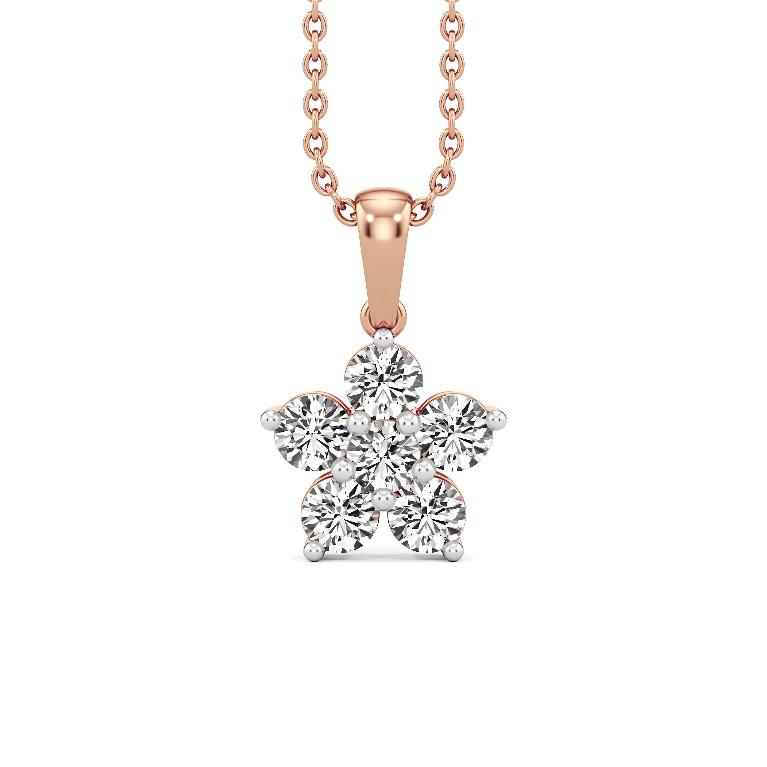 Petal Cluster Diamond Necklace 8