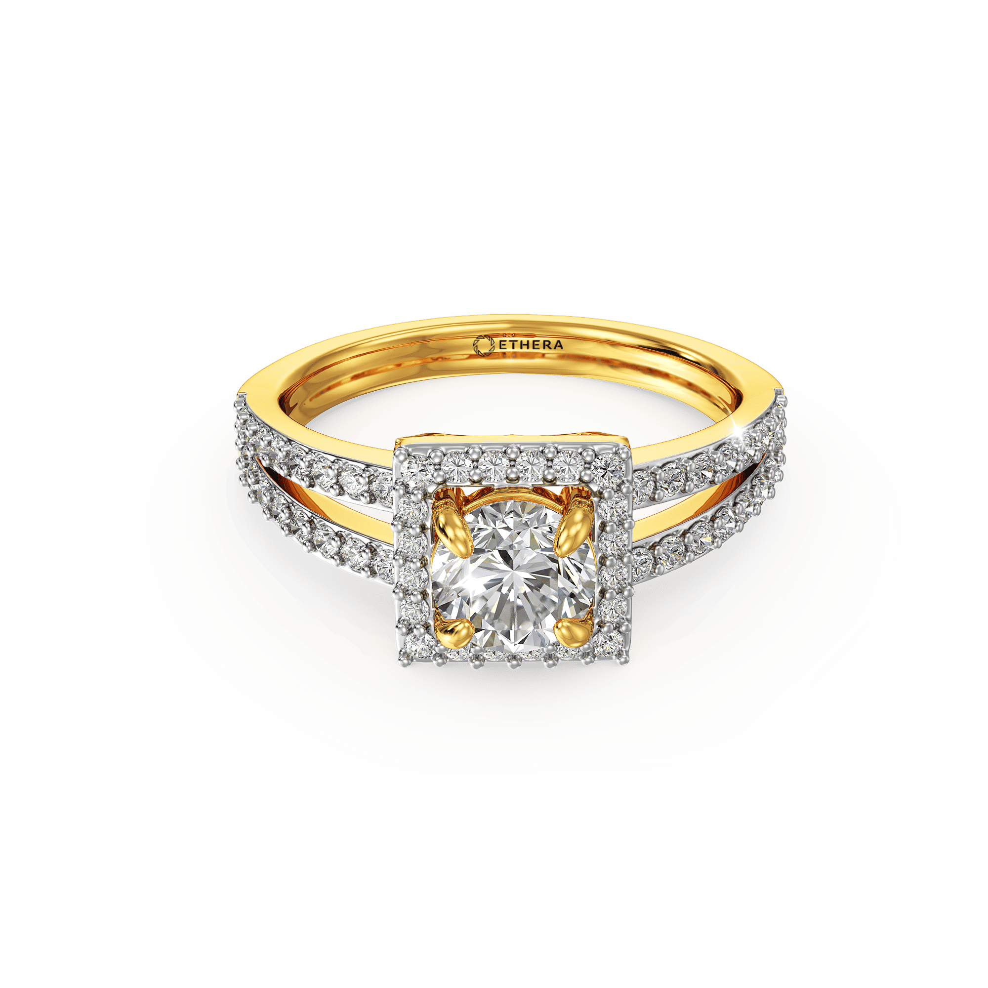 The Meridian Halo Square Ring 1