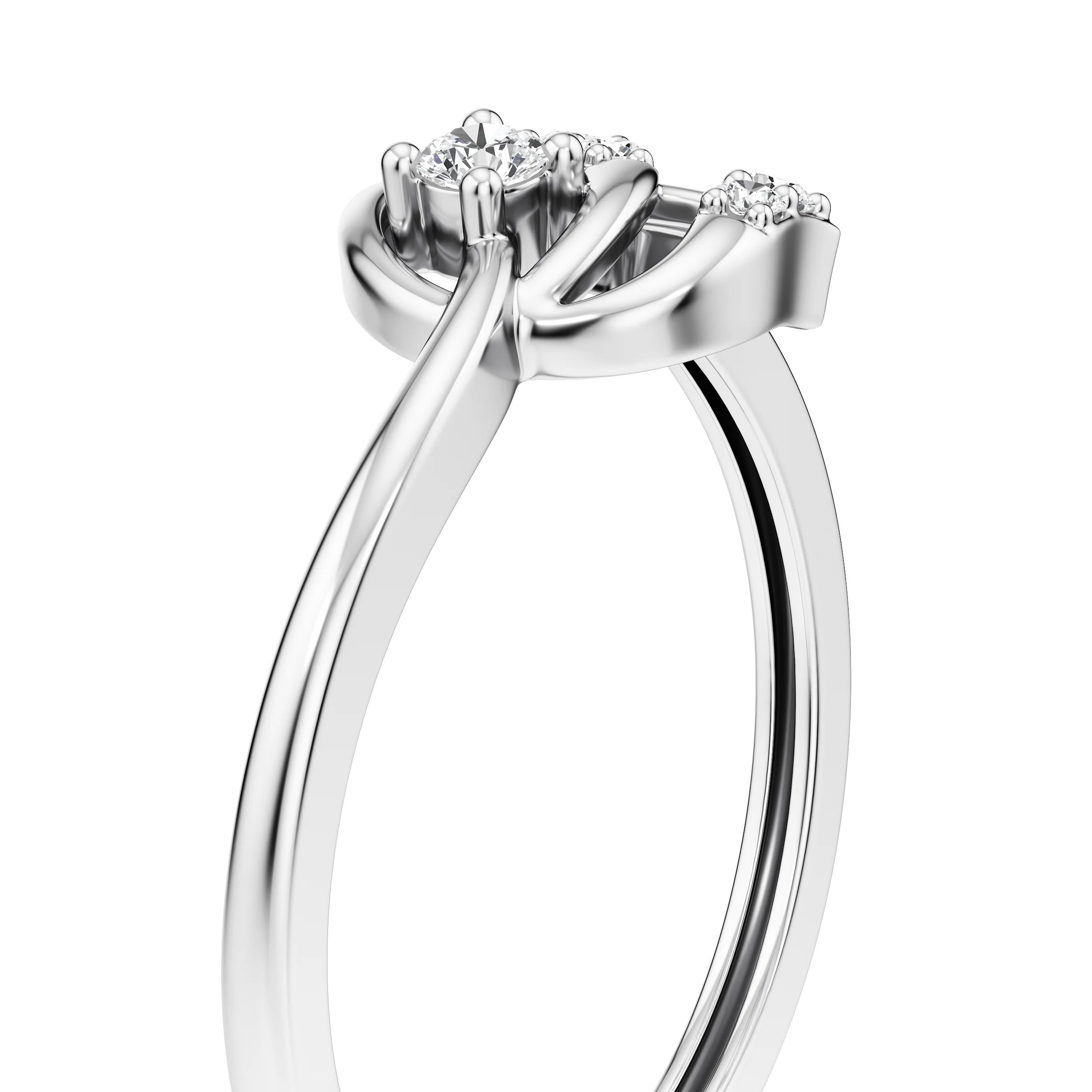 Twirl Bloom Diamond Ring 14